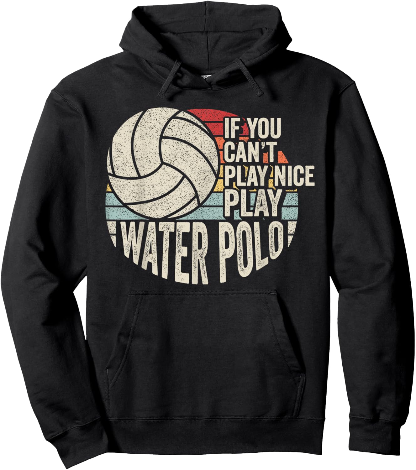 Vintage Retro Water Polo Quote Hoodie - Hoodie | Black