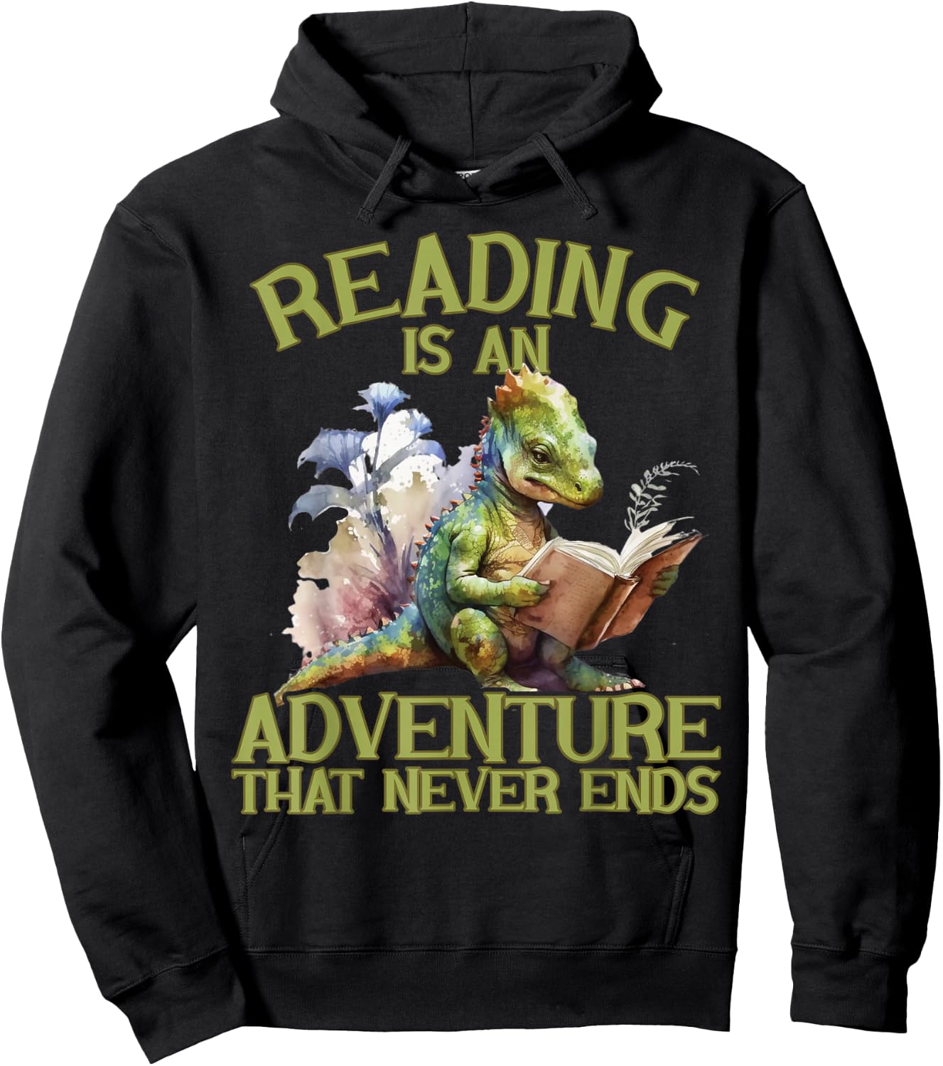 Reading Is An Adventure That Never Ends Teacher Reading Hoodie - Hoodie | Black