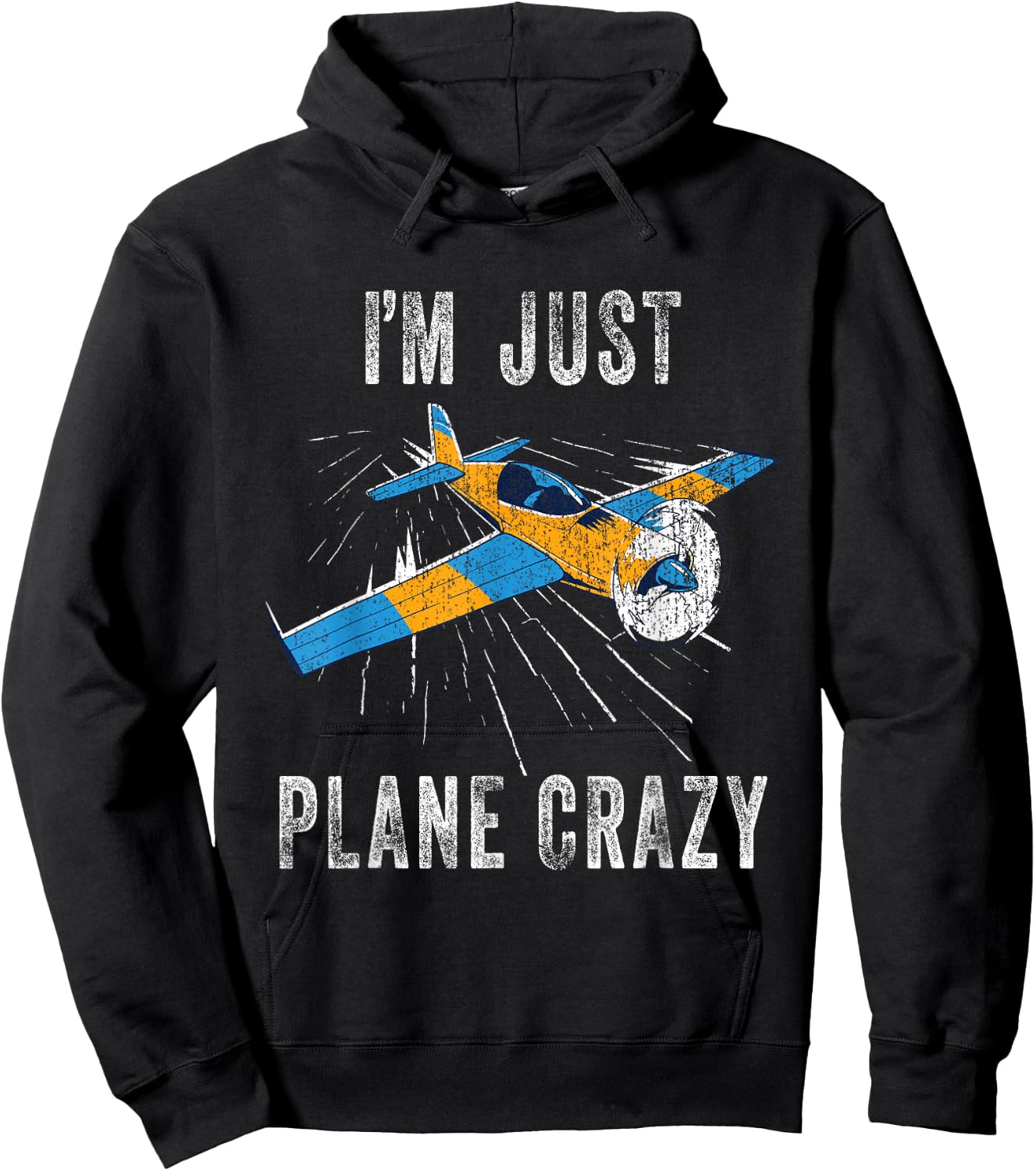 I'm Just Plane Crazy - Funny Airplanes Aircrafts Pilots Kids Hoodie - Hoodie | Black