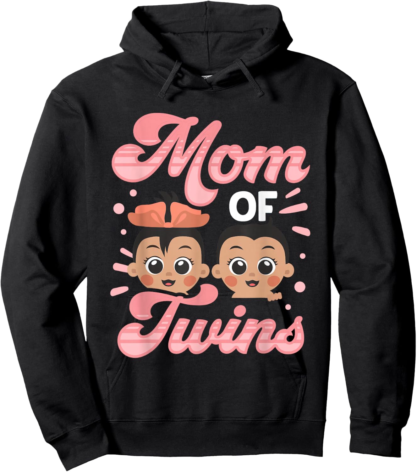 Mom Of Twins Twin Humor Sarcastic Funny Hoodie - Hoodie | Black