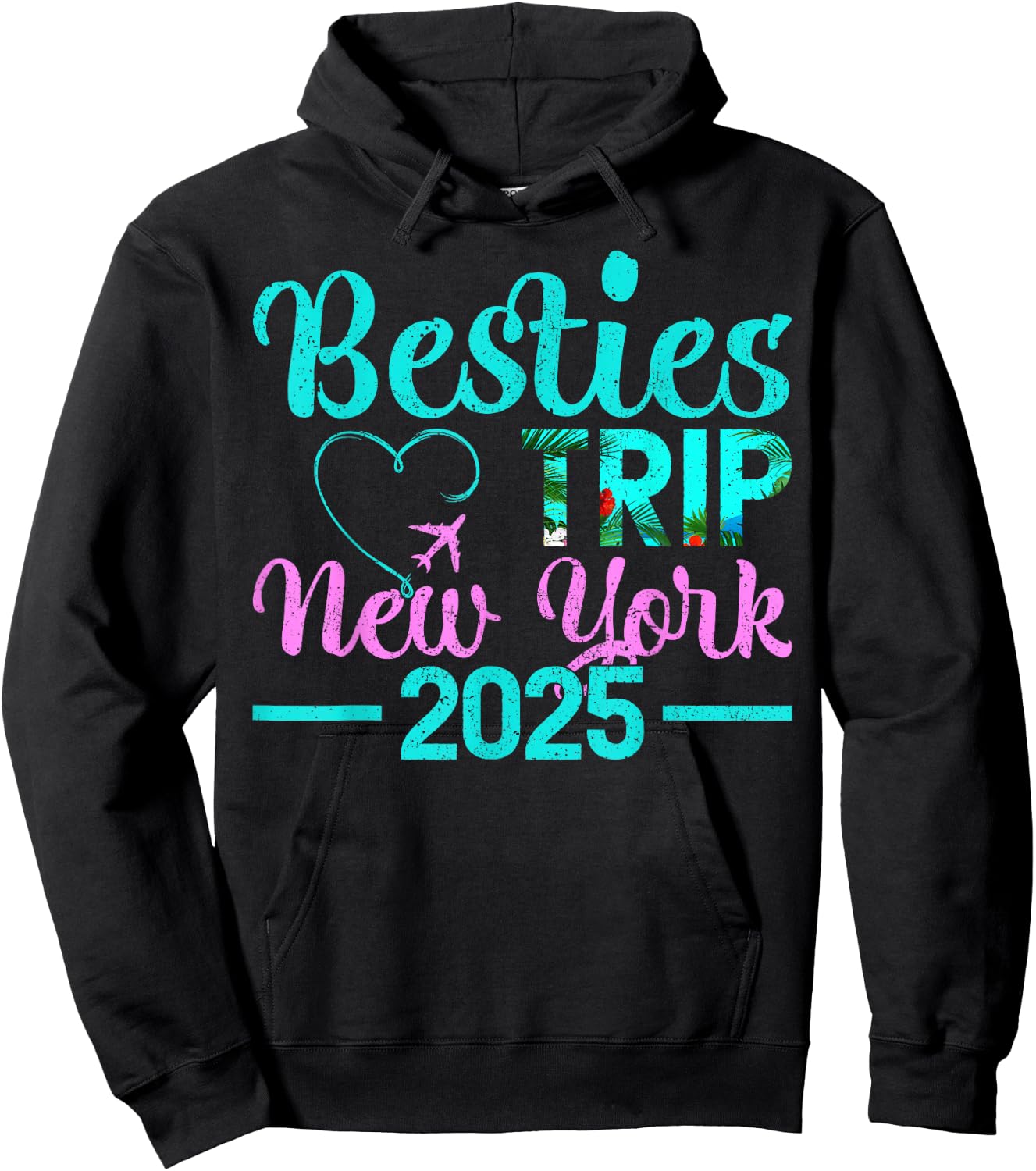 Besties Trip 2025 Summer Vacation New York Hoodie - Hoodie | Black