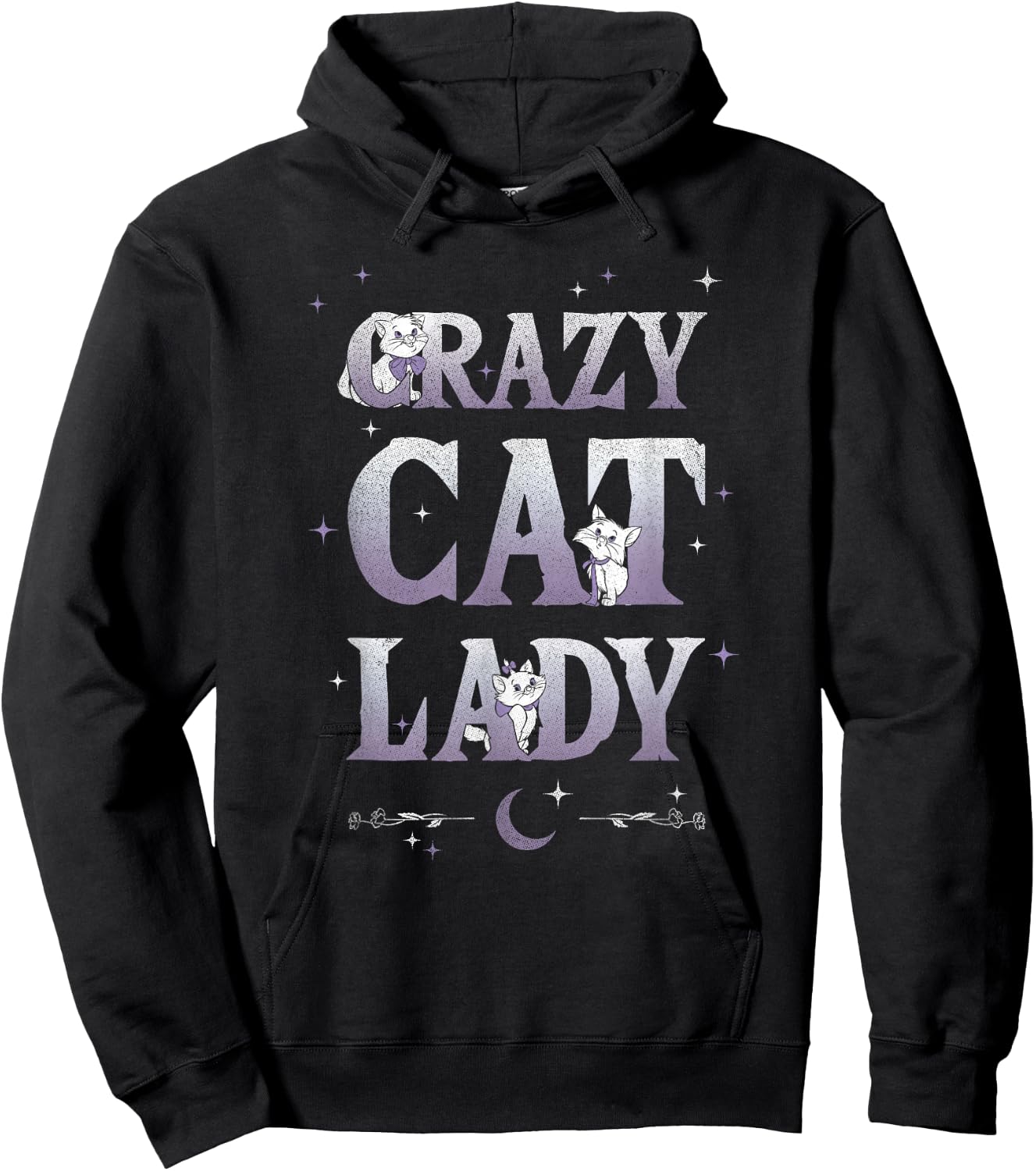 Disney The Aristocats Crazy Cat Lady Quote Hoodie - Hoodie | Black