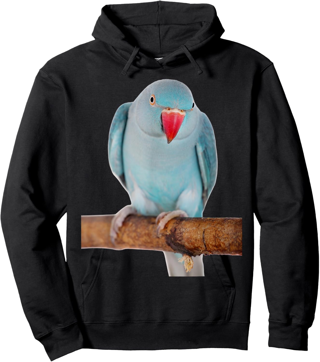 Blue indian Ringneck Parrot Bird humor for Parrot lovers Hoodie - Hoodie | Black
