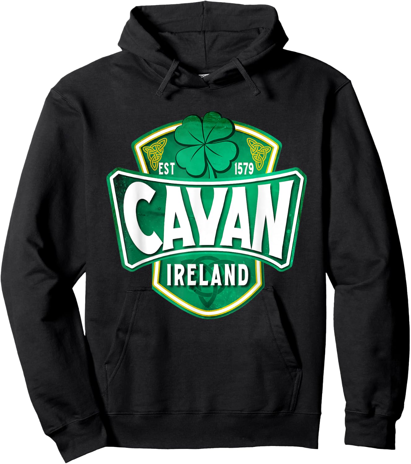 County Cavan Ireland Irish Gaelic Football Hurling Badge Hoodie - Hoodie | Black