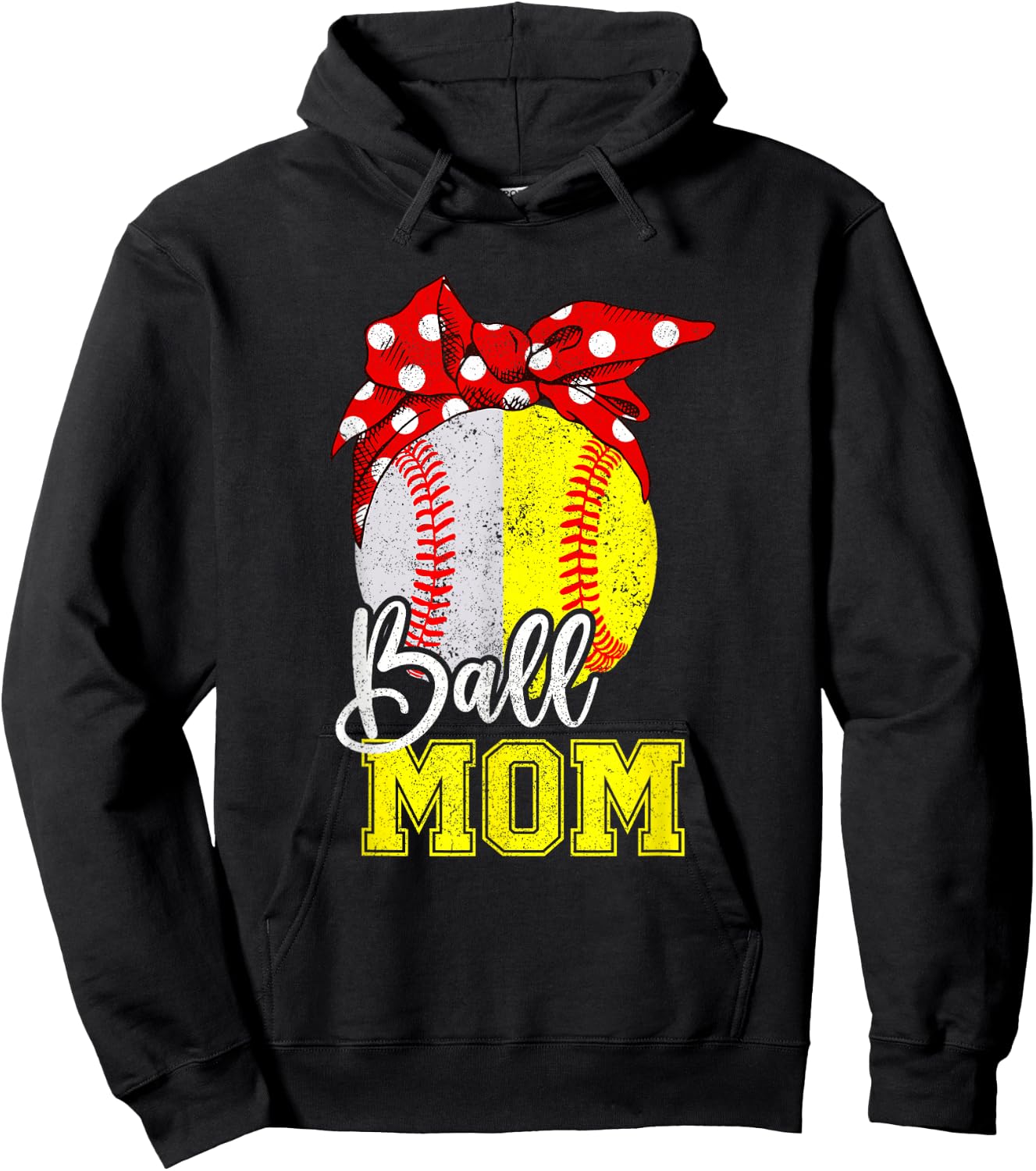 Tball mom shirt - Mother's Day Baseball Softball Mom Hoodie - Hoodie | Black