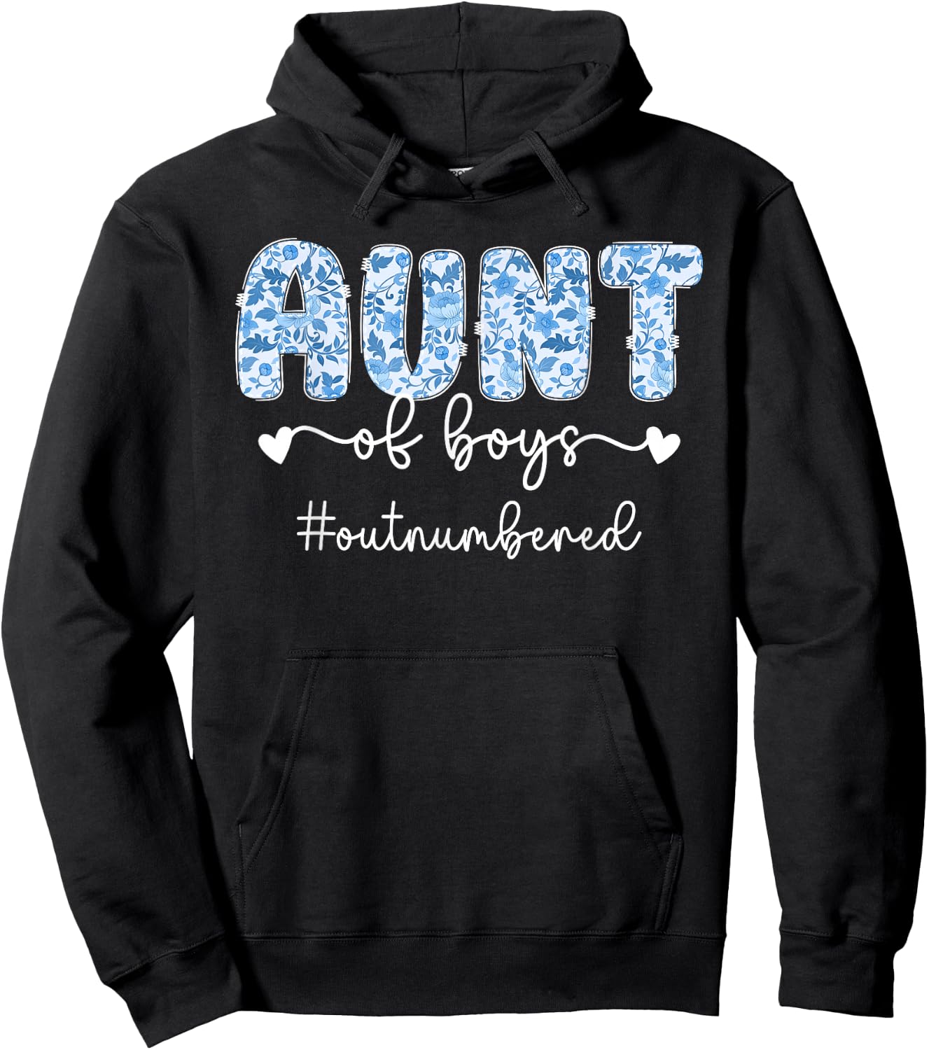 Aunt of Boys Outnumbered Boys Auntie Boy Aunt Boys Aunt Hoodie - Hoodie | Black