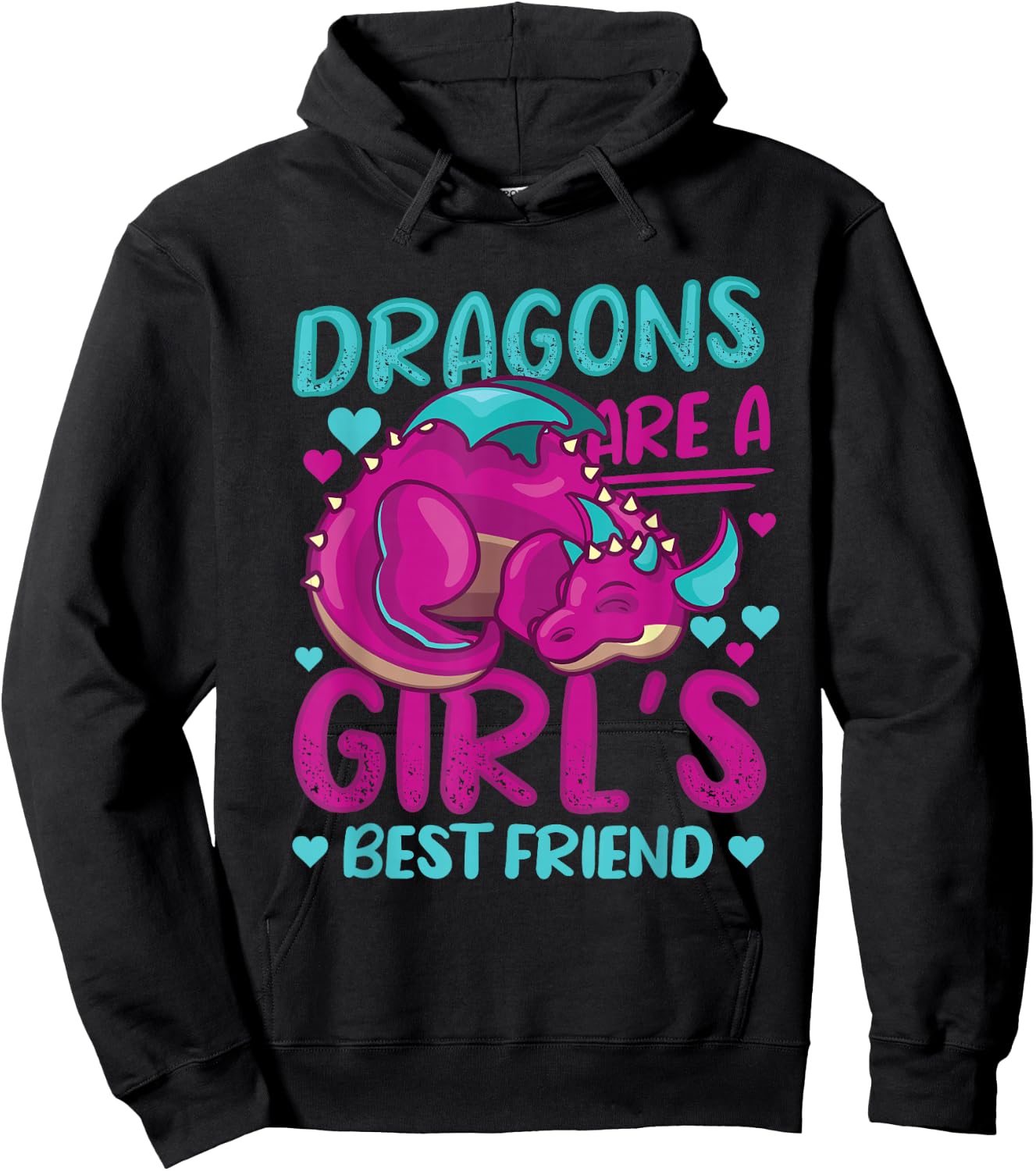 Dragons Are A Girl's Best Friend Dragon Girl Hoodie - Hoodie | Black