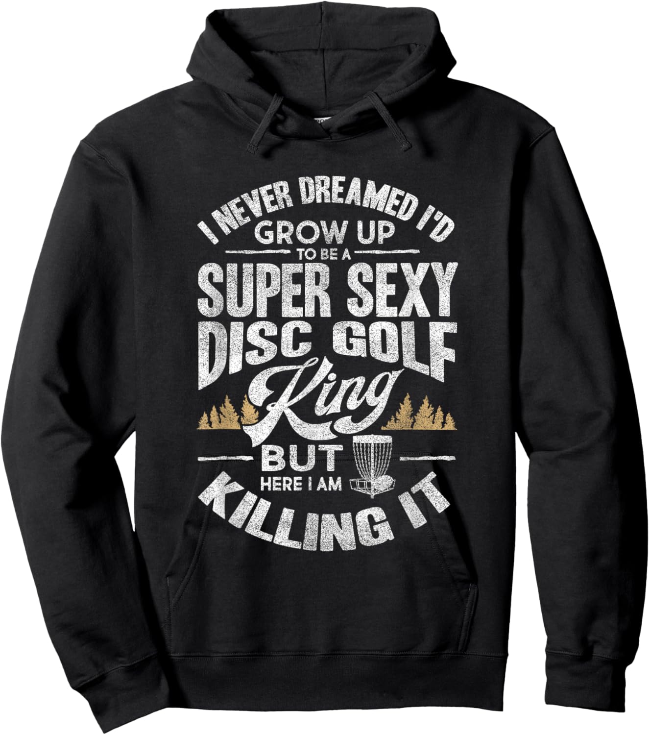 Funny Disc Golf Shirt Men Husband Fathers Day Disc Golfing Hoodie - Hoodie | Black