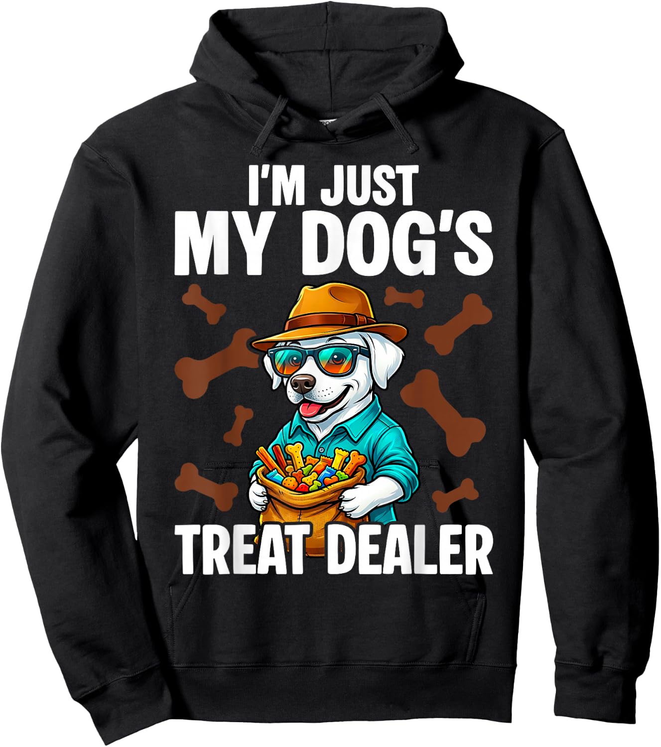 I'm Just My Dog's Treat Dealer Funny Quote Saying Dog Lovers Hoodie - Hoodie | Black