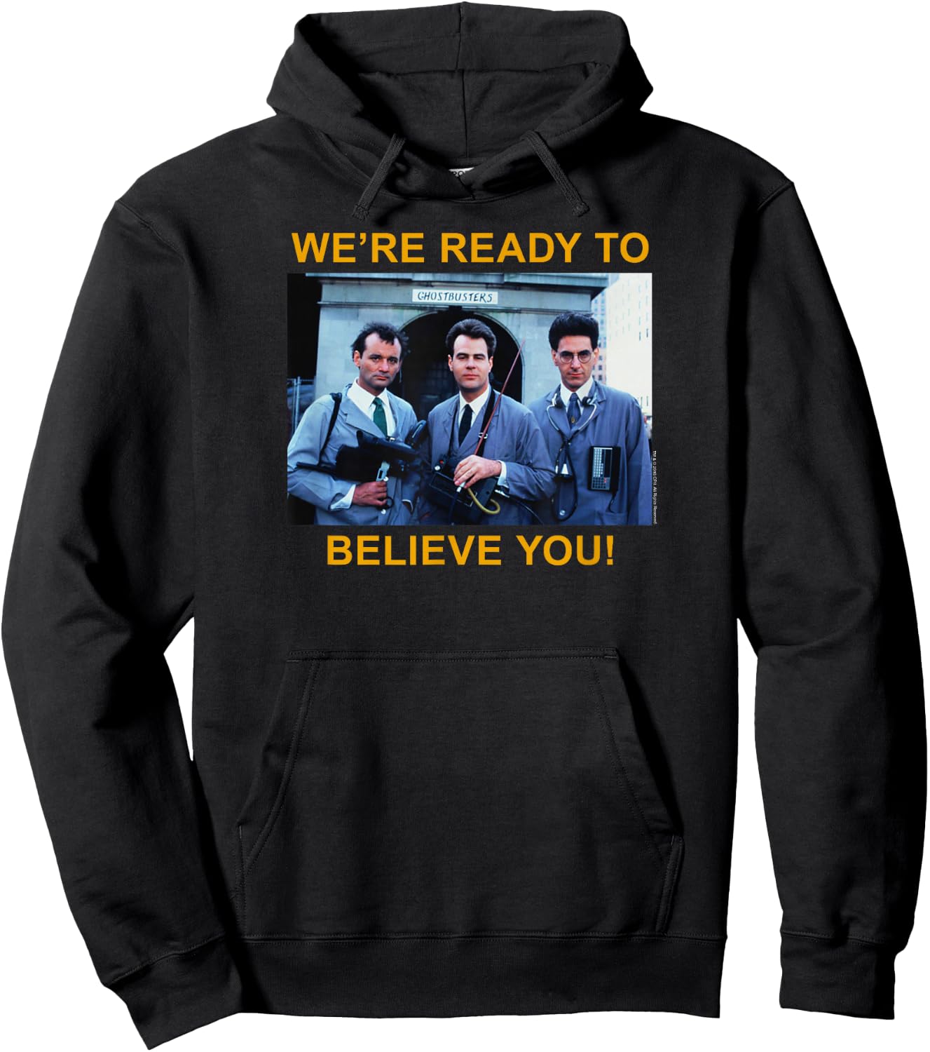 Ghostbusters Ready to Believe You Ad Retro Movie Hoodie - Hoodie | Black