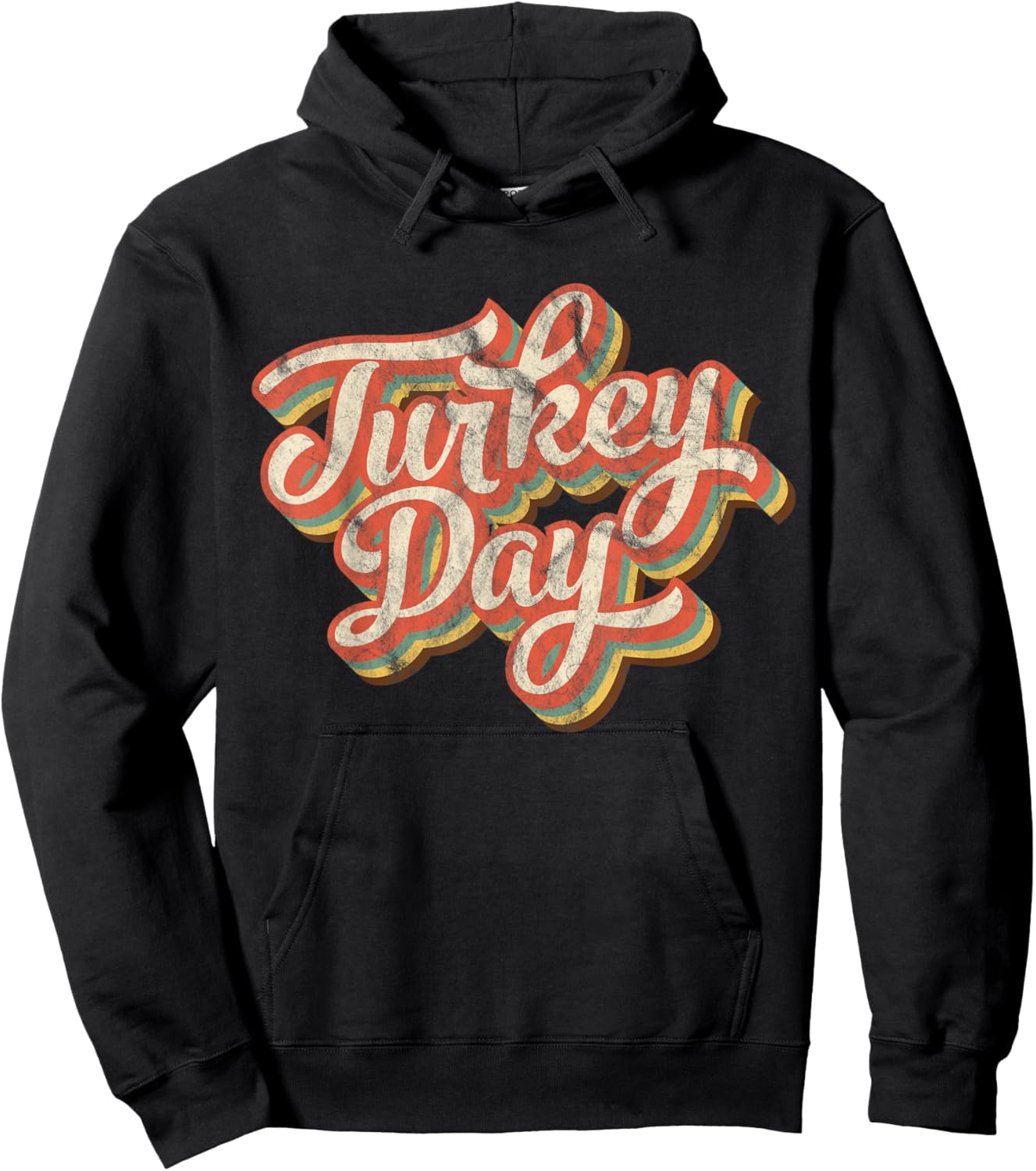 Vintage Thanksgiving Gift Turkey Leg Day Costume Piligrim Hoodie - Hoodie | Black