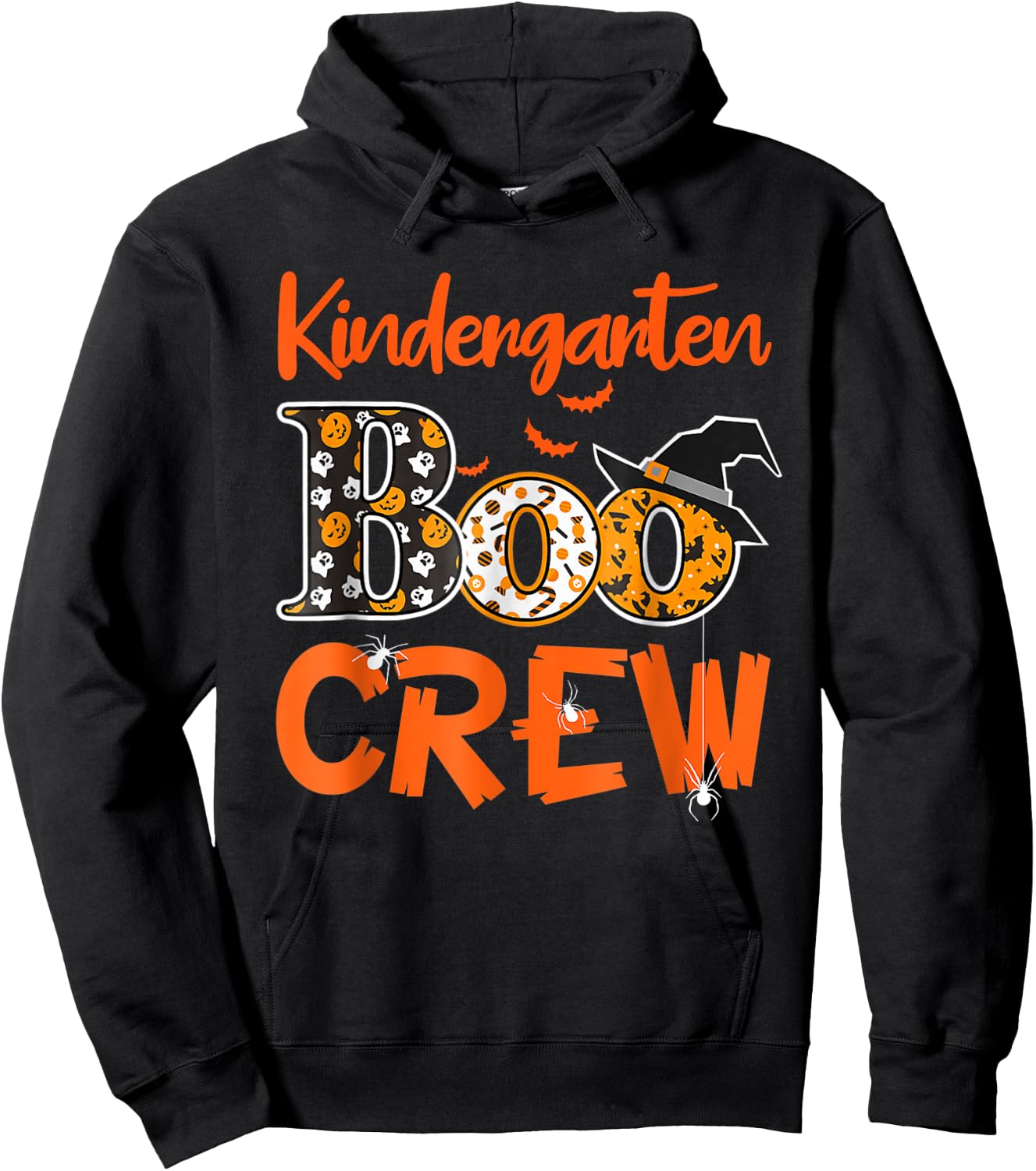 Kindergarten Boo Crew Teachers Students Halloween Costume Women Hoodie - Hoodie | Black