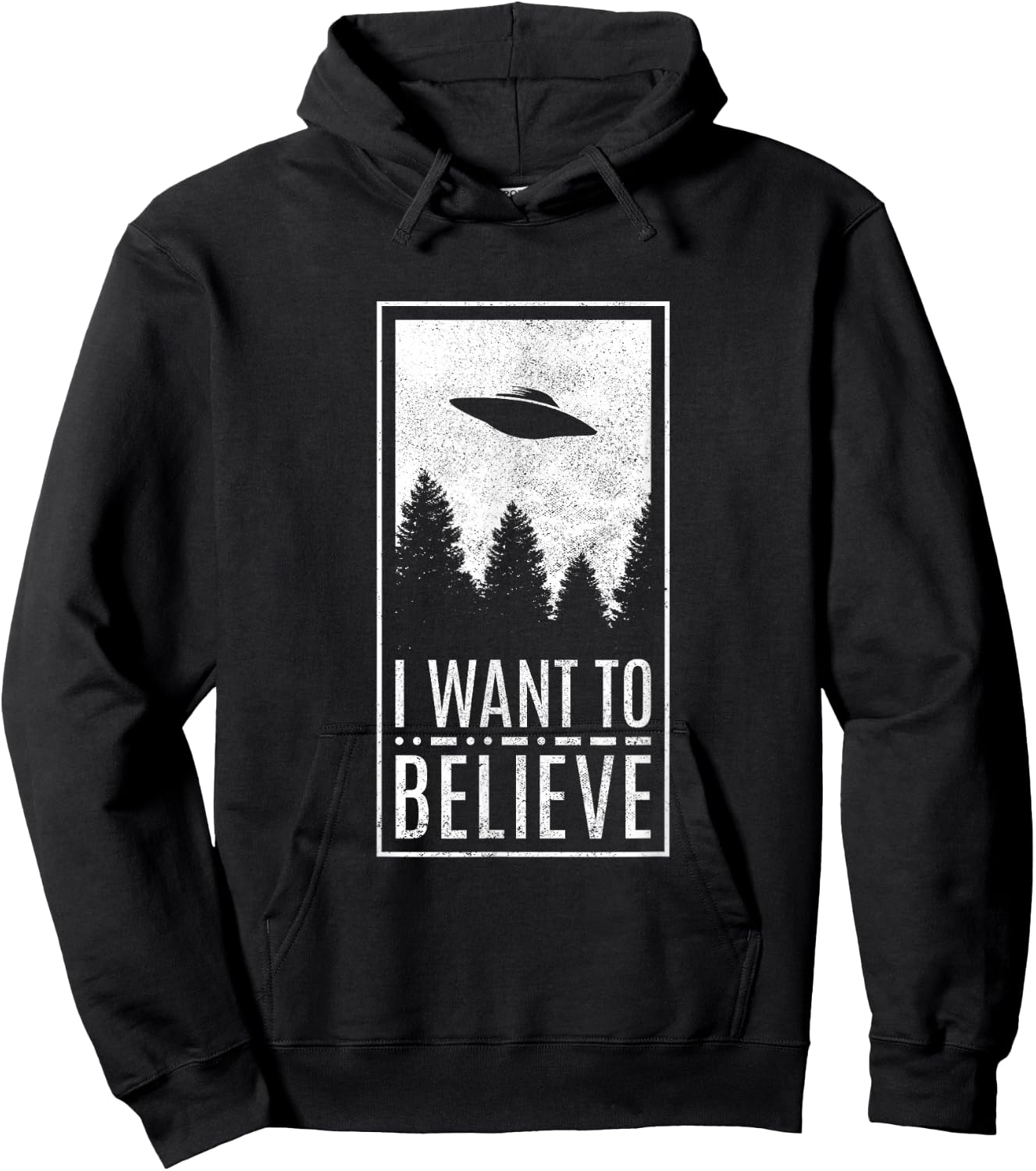 I Want To Believe UFO Alien Conspiracy Believer Hoodie - Hoodie | Black
