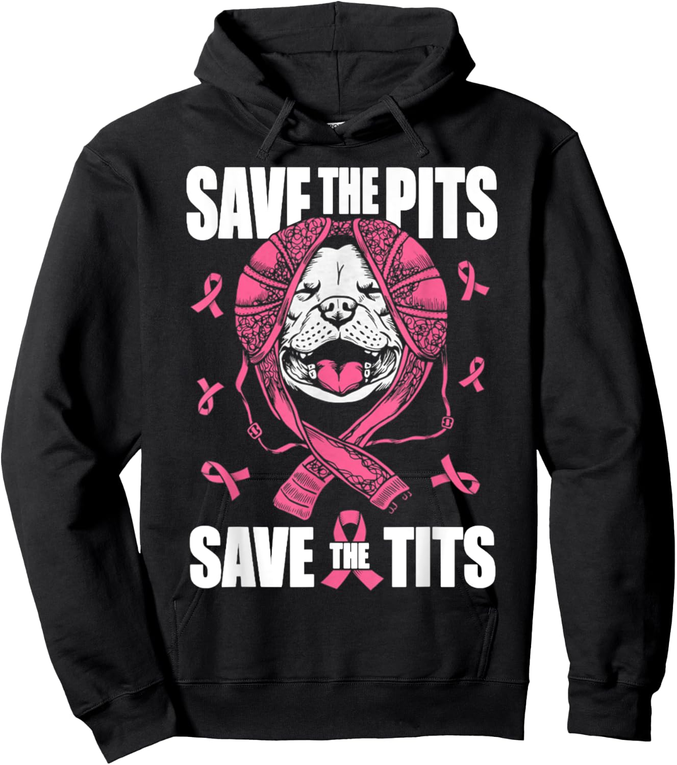 Save The Pits Save The Tits Breast Cancer Awareness Hoodie - Hoodie | Black