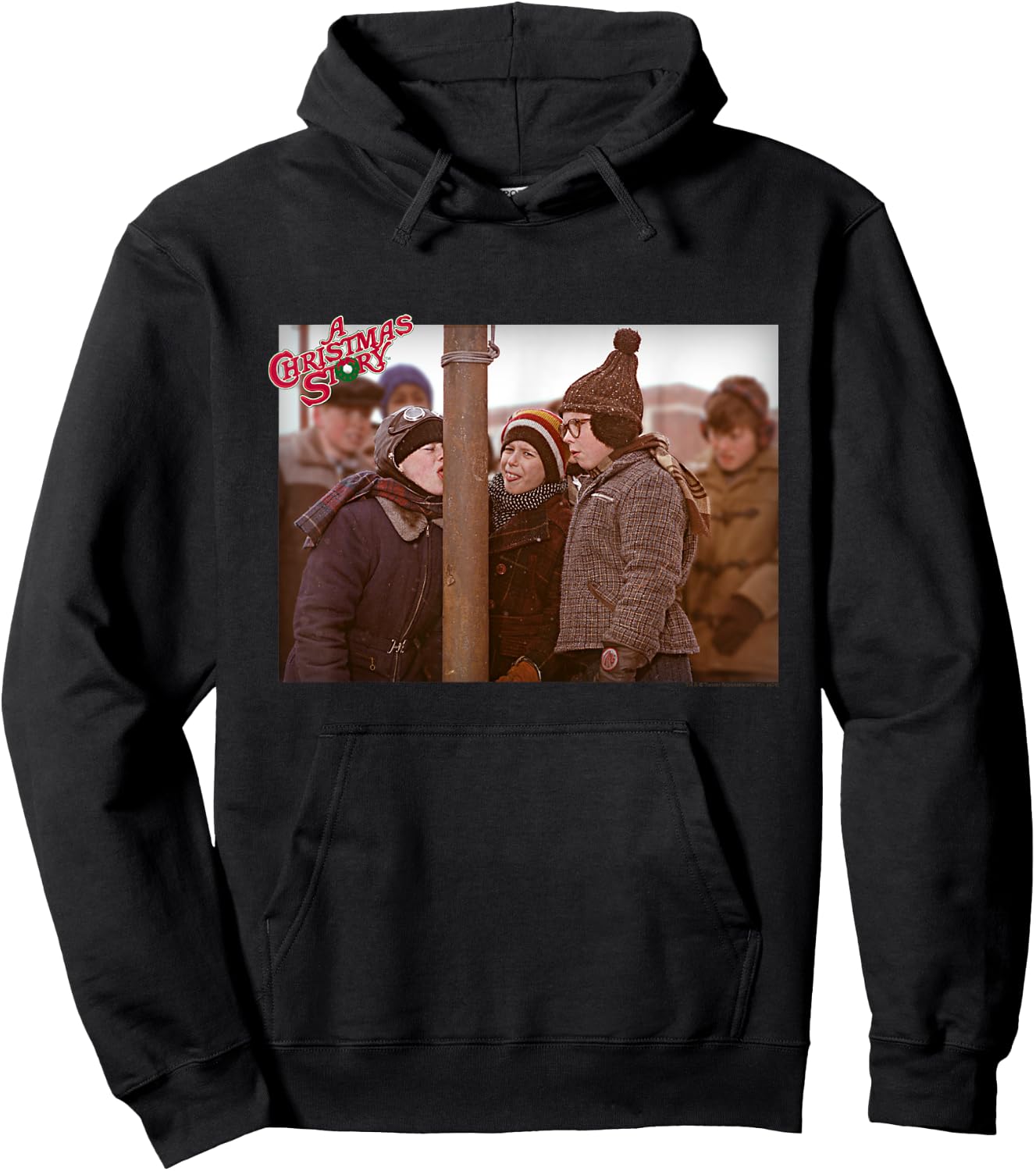 A Christmas Story Triple Dog Dare Photo Holiday Men Women Hoodie - Hoodie | Black