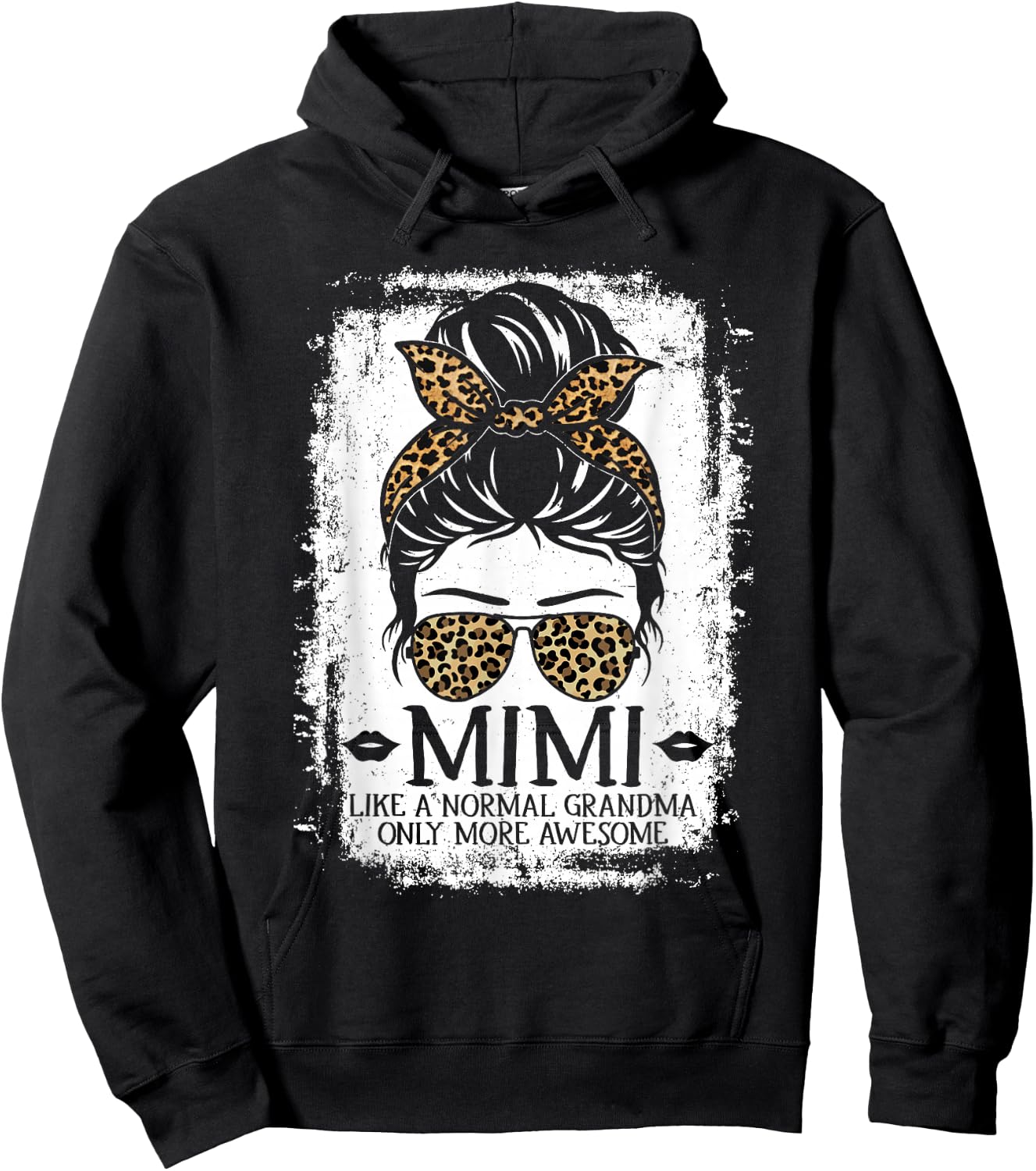 Mimi Like A Normal Grandma Only More Awesome Women Grandma Hoodie - Hoodie | Black