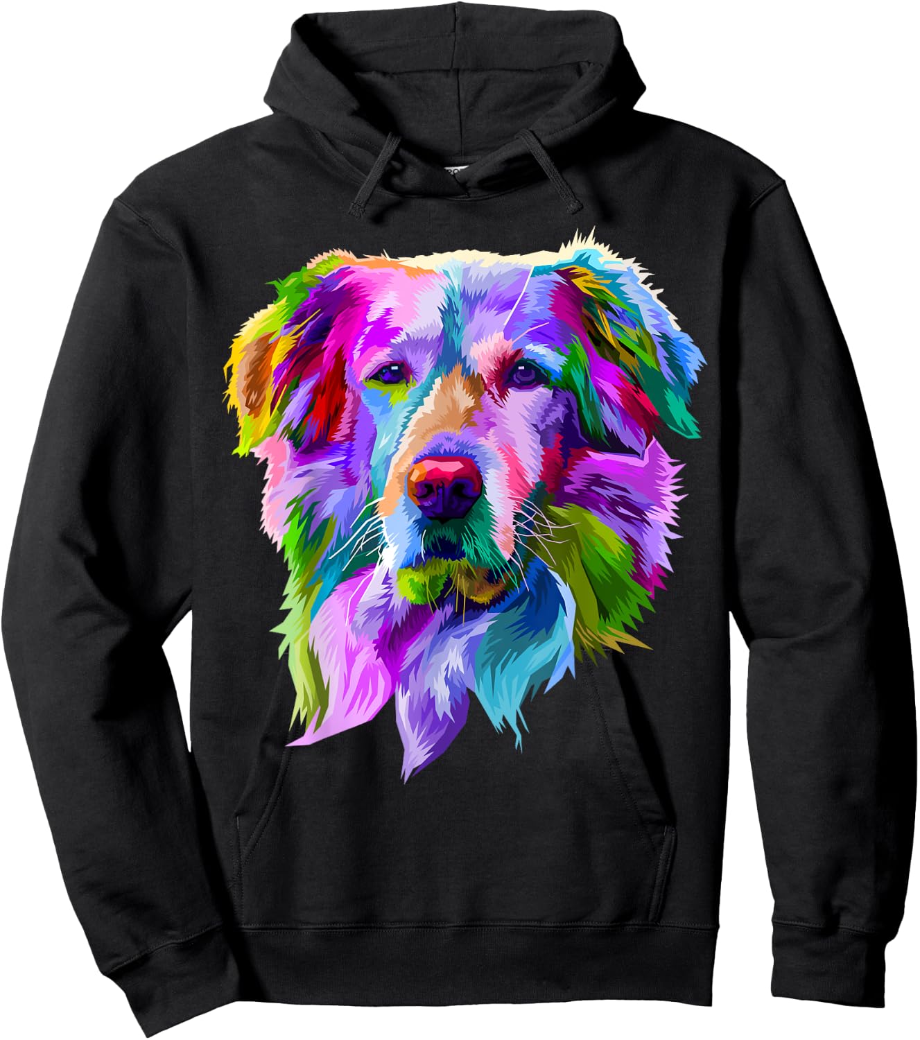 Golden Retriever Pop Art Portrait for Dog Owners Men Women Girls Kids Hoodie - Hoodie | Black