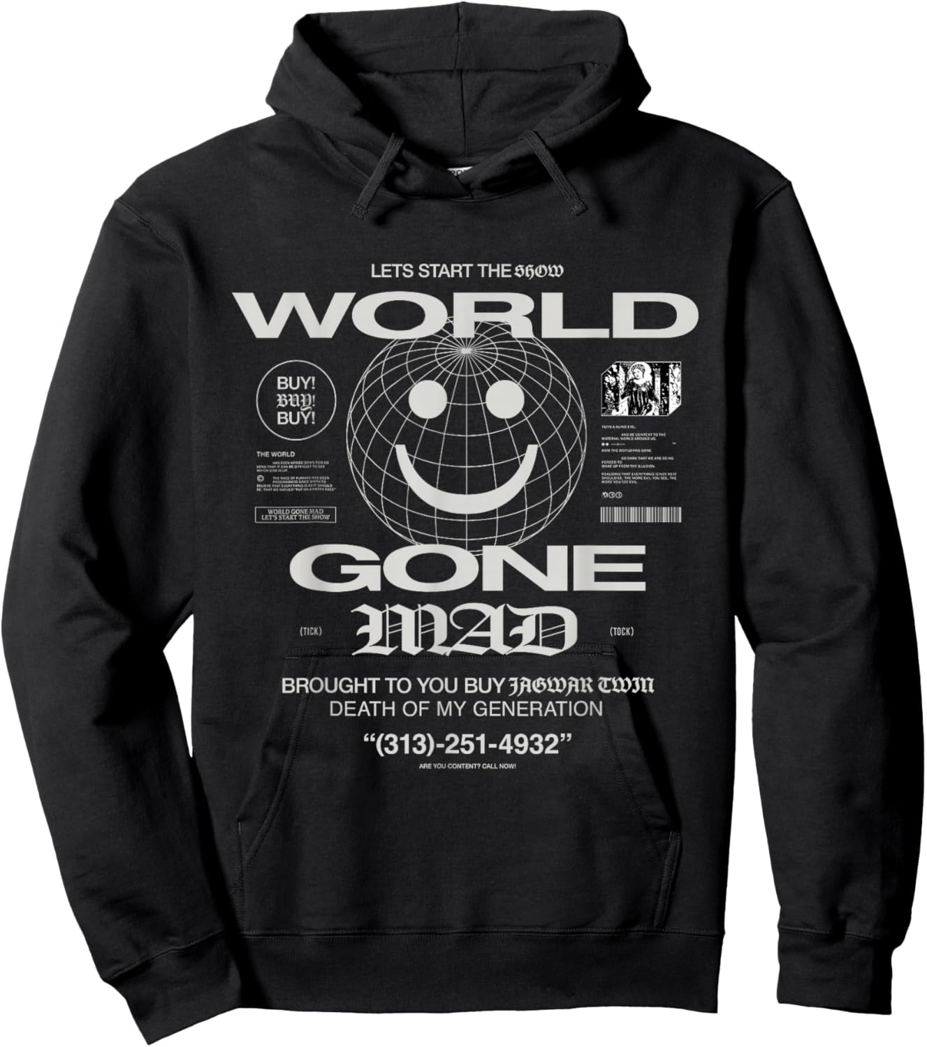 "World Gone Mad" Hoodie - Hoodie | Black