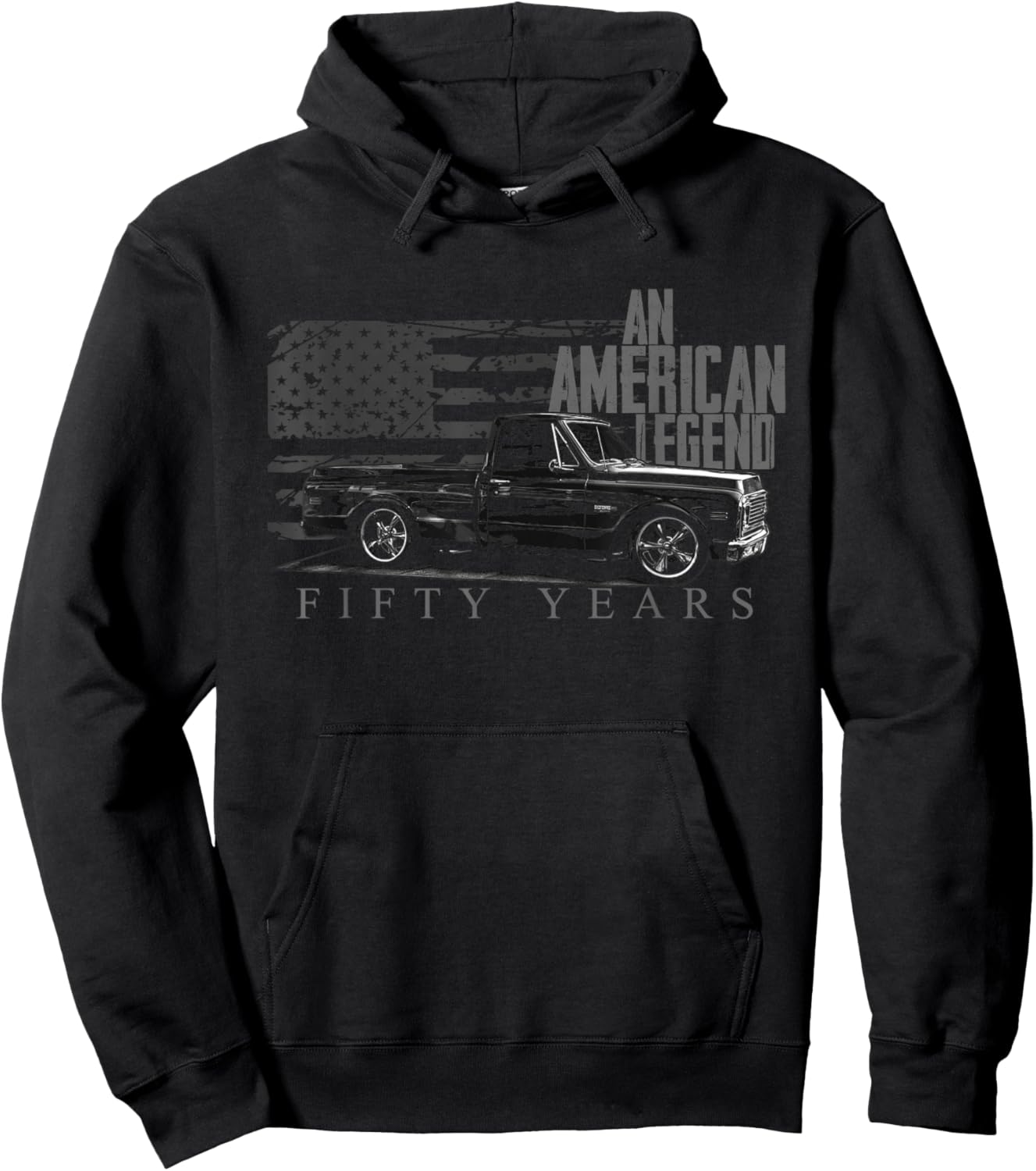 C10 Truck American Legend 50 Year Anniversary Custom C10 Hoodie - Hoodie | Black
