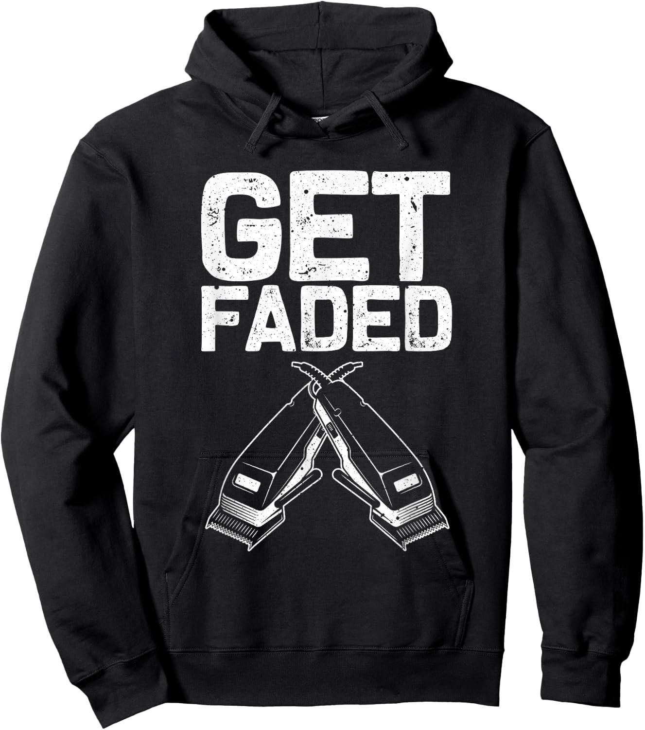 Funny Get Faded Barber Gift Women Cool Hairstylist Hoodie - Hoodie | Black