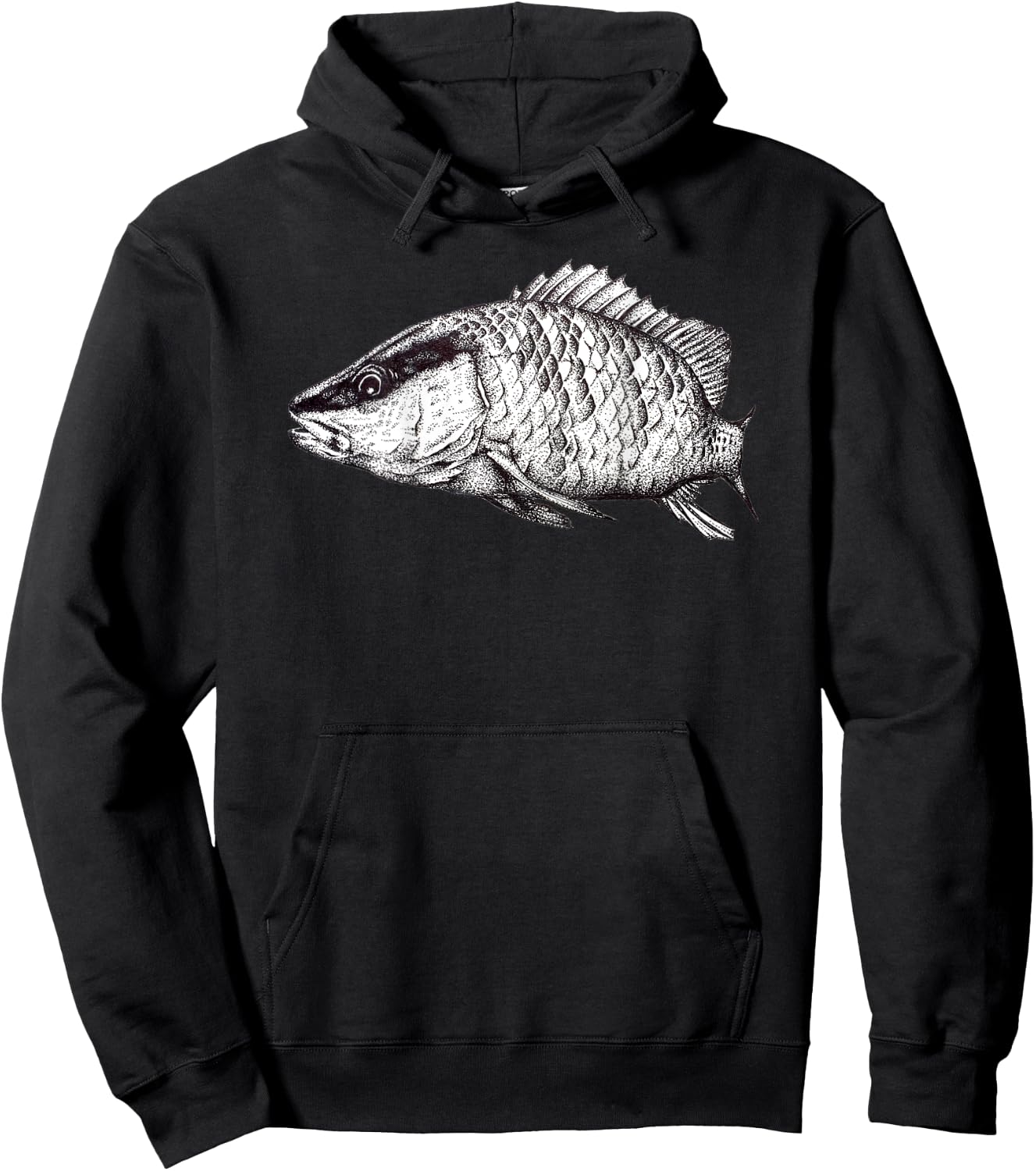 Mangrove (Gray) Snapper Fish Hoodie - Hoodie | Black
