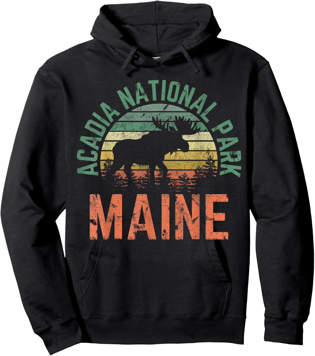 Acadia National Park Hoodie - Hoodie | Black
