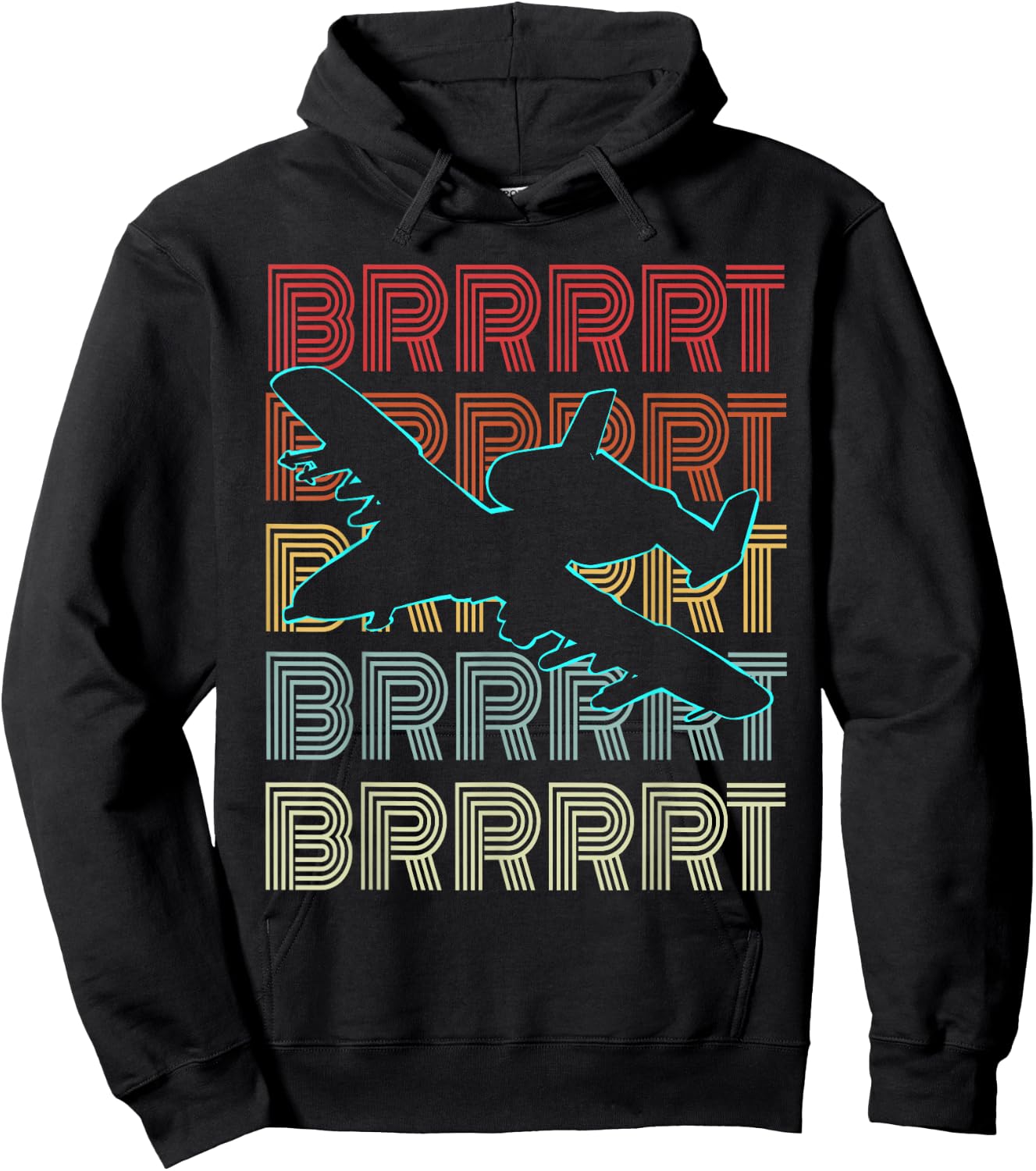 BRRRRT A-10 Warthog Shirt - Vintage Retro Style Hoodie - Hoodie | Black