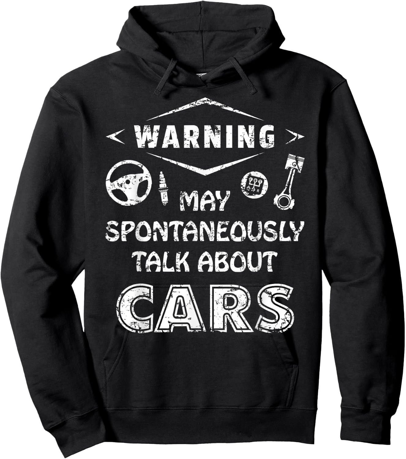 Auto Mechanic Warning May Spontaneously Talk About Cars Hoodie - Hoodie | Black
