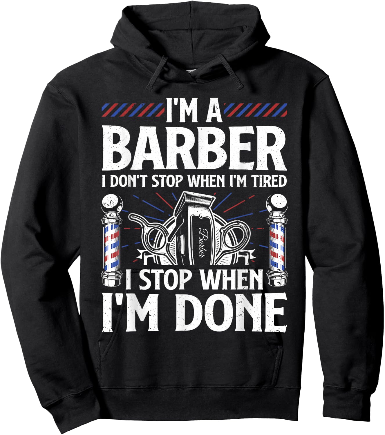 Best Barber Art Male Hairstylist Barbershop Lover Hoodie - Hoodie | Black