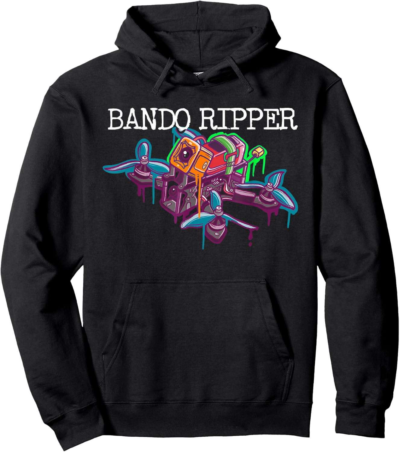FPV Freestyle Pilot Bando Ripper RC Drone Copter Racing Kwad Hoodie - Hoodie | Black