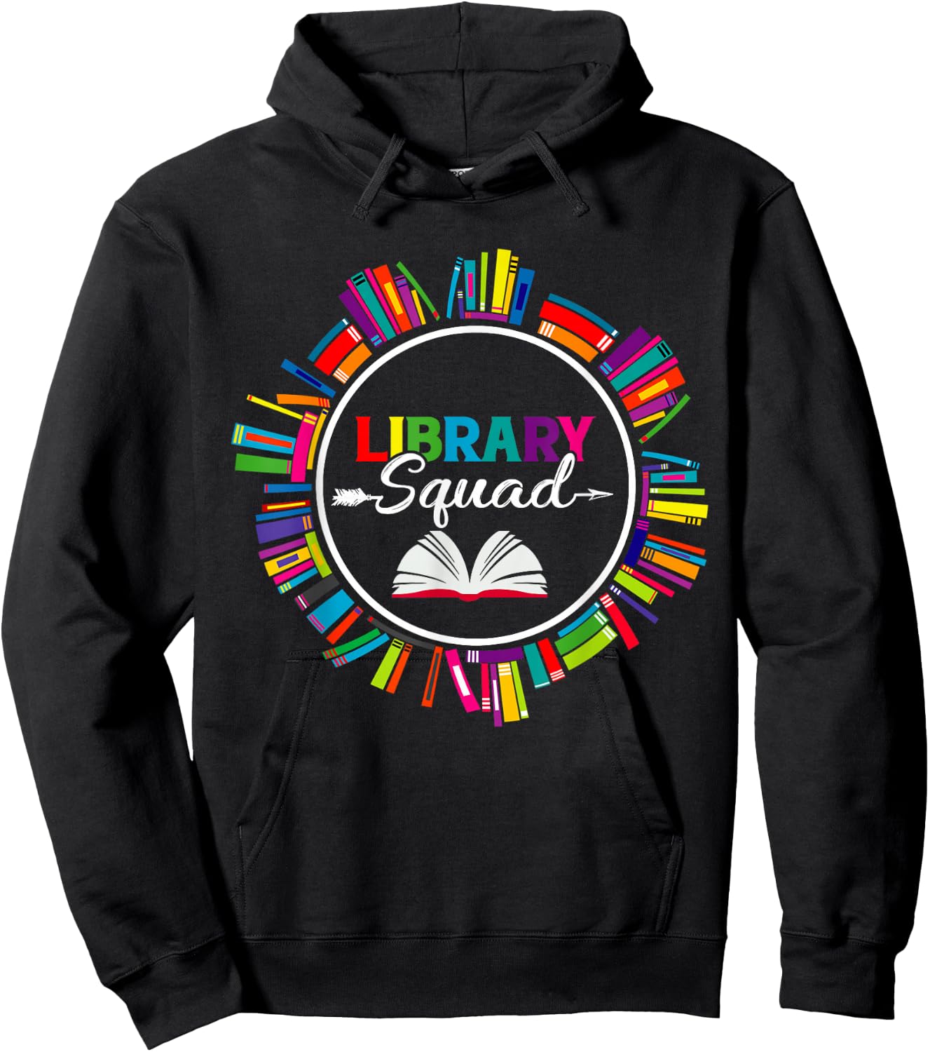 Library Squad Shirt Librarian Bookworm Book Lover Gifts Hoodie - Hoodie | Black