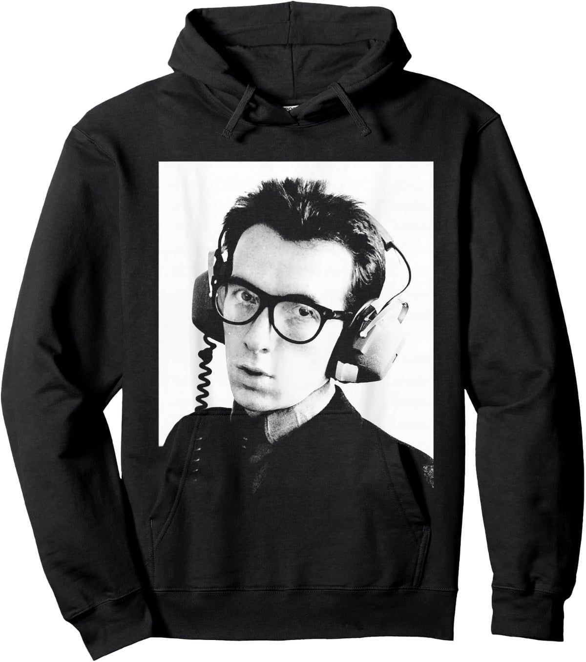 Elvis Costello Watching The Detectives Era 1977 Portait Hoodie - Hoodie | Black