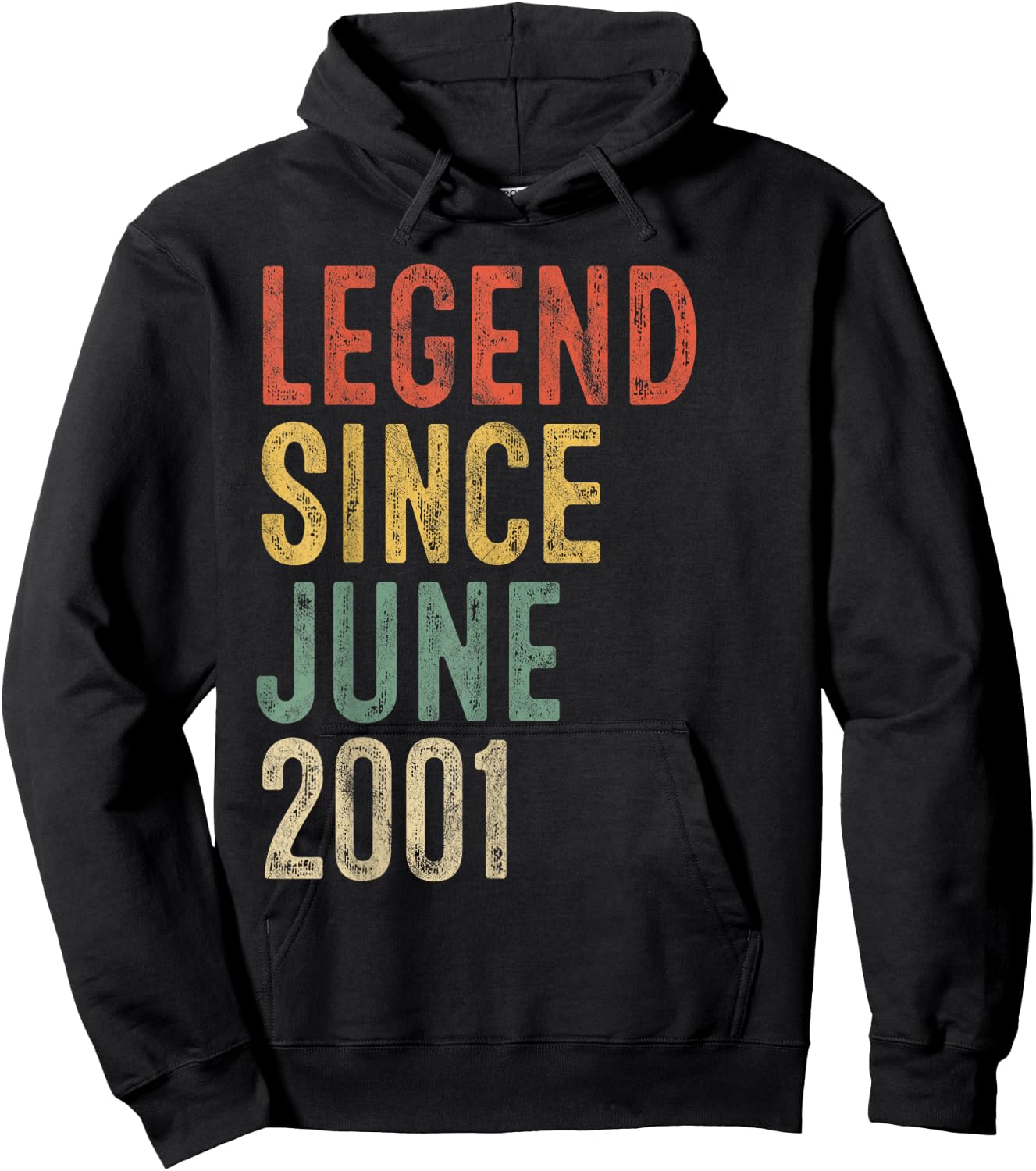 Legend Since June 2001 25th Birthday Men Women 25 Year Old Hoodie - Hoodie | Black