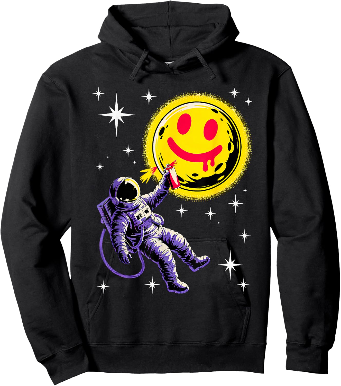 Graffiti Astronaut Spray Paint Street Art Drawing Artist Hoodie - Hoodie | Black