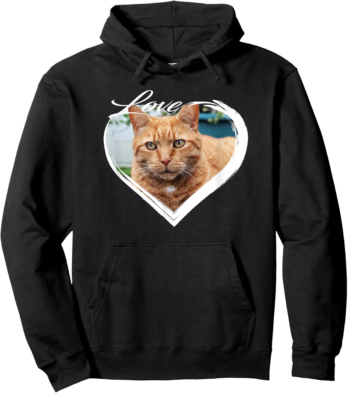 Love Orange Tabby Ginger Cat Kitten I Love My Ginger Cat Men Women Hoodie - Hoodie | Black