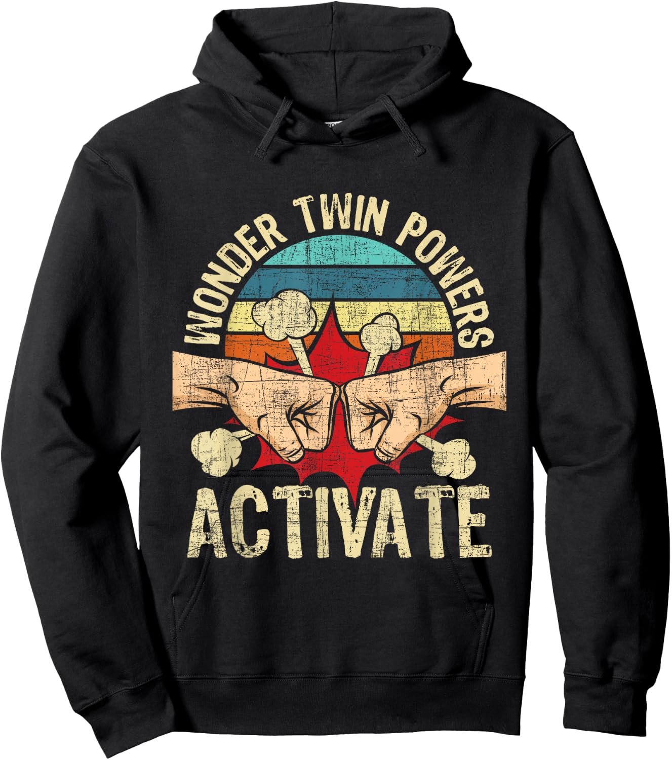 Wonder Twin Powers Activate - Twins Brother Sister Sibling Hoodie - Hoodie | Black