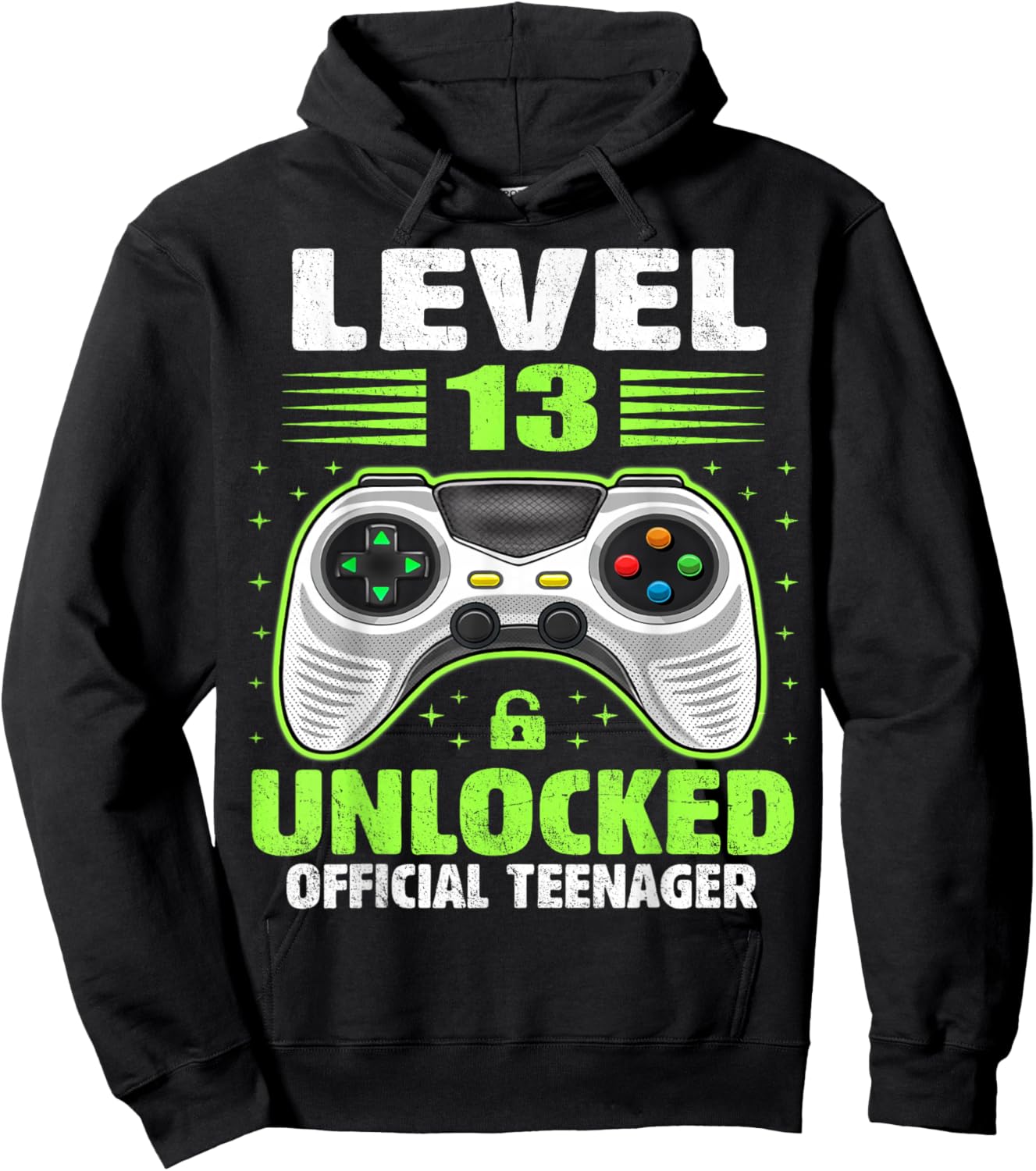 Official Teenager 13th Birthday Level 13 Unlocked Hoodie - Hoodie | Black