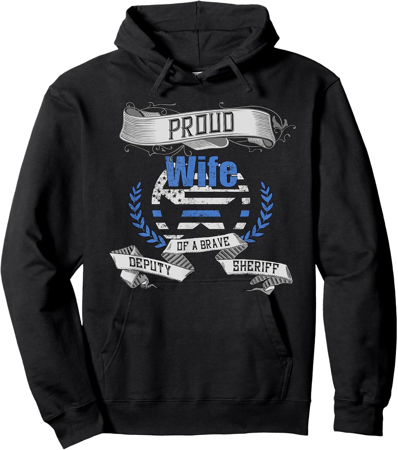Deputy Sheriff Shirt Proud Wife Hoodie - Hoodie | Black