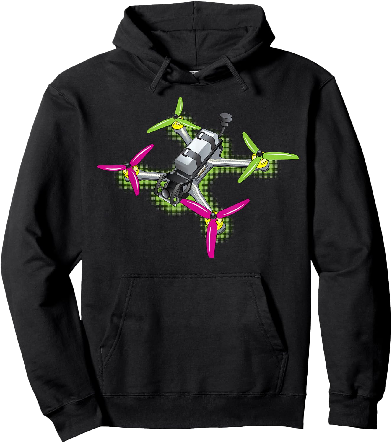 Freestyle FPV Racing Drone Pilot Acro Quadcopter Watermelon Hoodie - Hoodie | Black