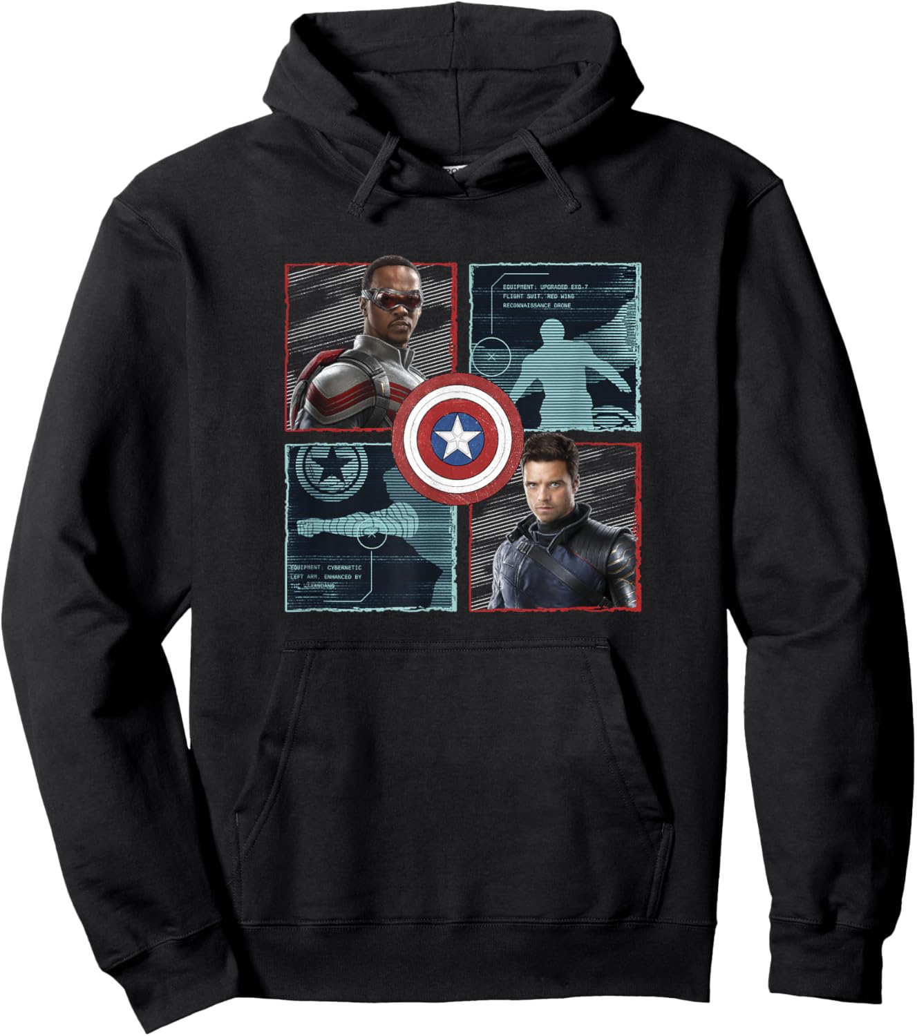 Marvel The Falcon and The Winter Soldier Box Up Hoodie - Hoodie | Black