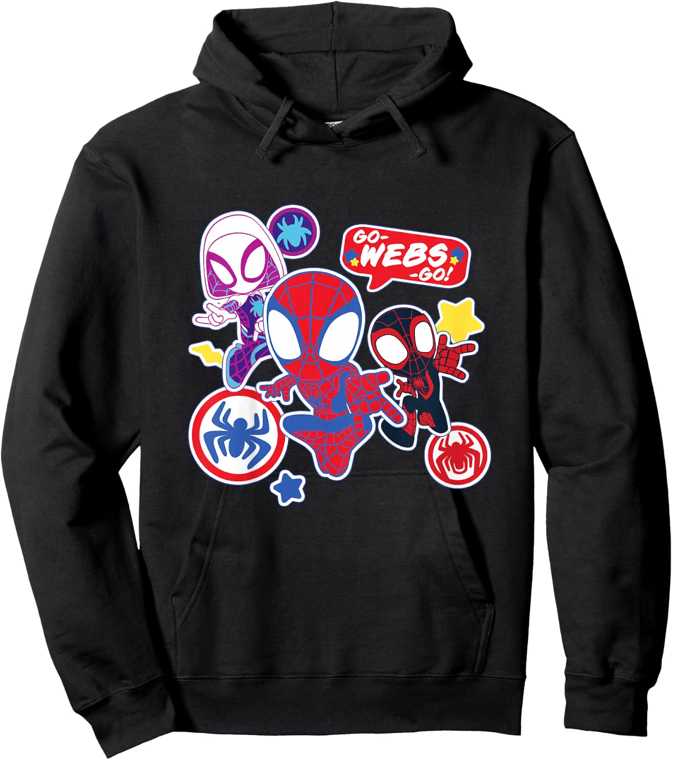 Kids Marvel Spidey and His Amazing Friends Go-Webs-Go Boys Hoodie - Hoodie | Black