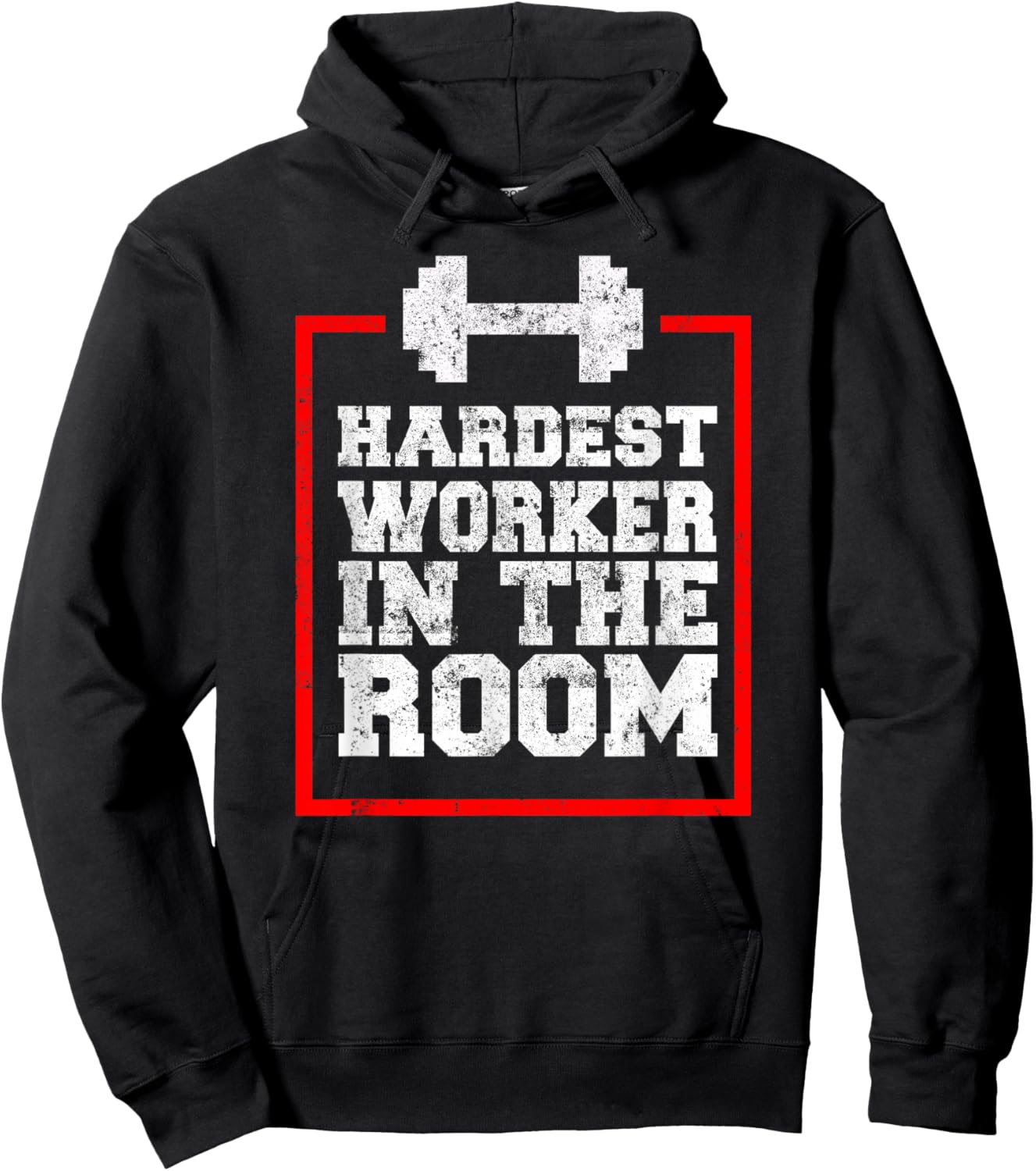 Workout Hardest Worker In The Room Hoodie - Hoodie | Black