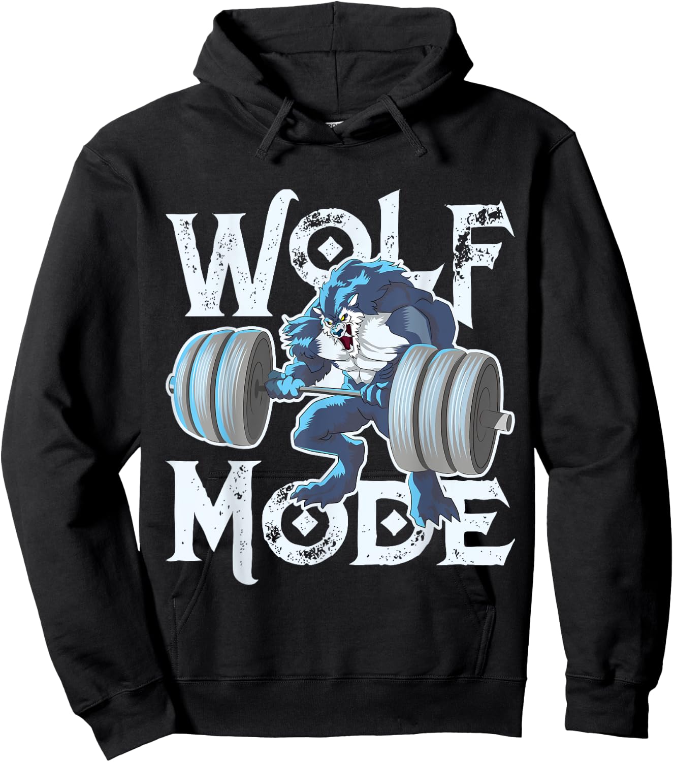 Wolf Mode Workout Lifting Weights Gym Beast Fitness Animal Hoodie - Hoodie | Black