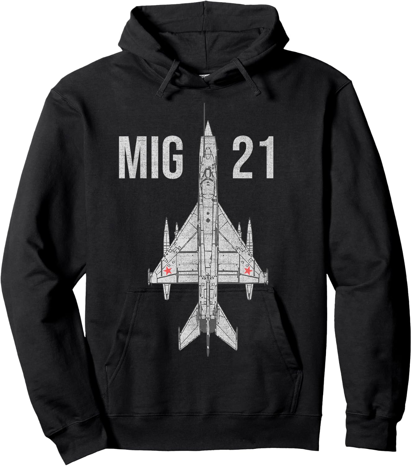 MIG 21 Fighter Jet Russian Military Aircraft Hoodie - Hoodie | Black