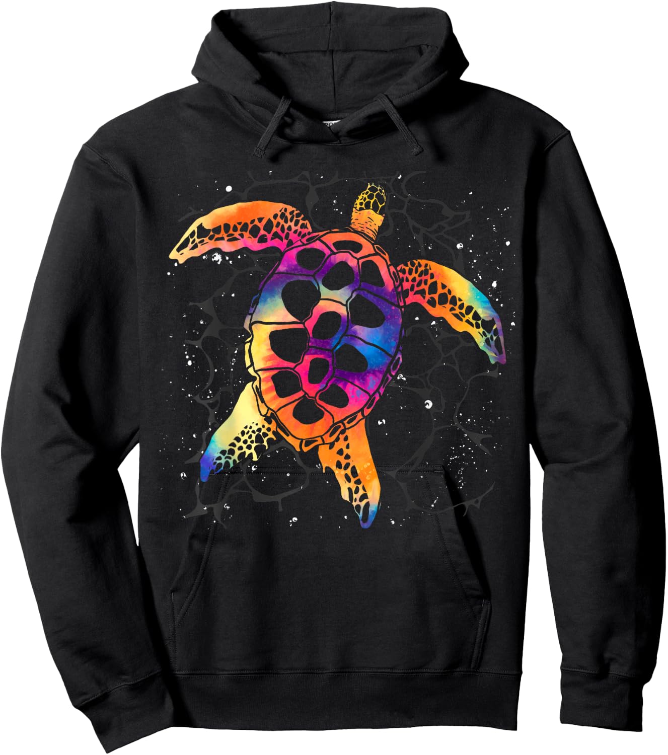 Hawaiian Sea Animal Ocean Tribal Sea Turtle Hoodie - Hoodie | Black