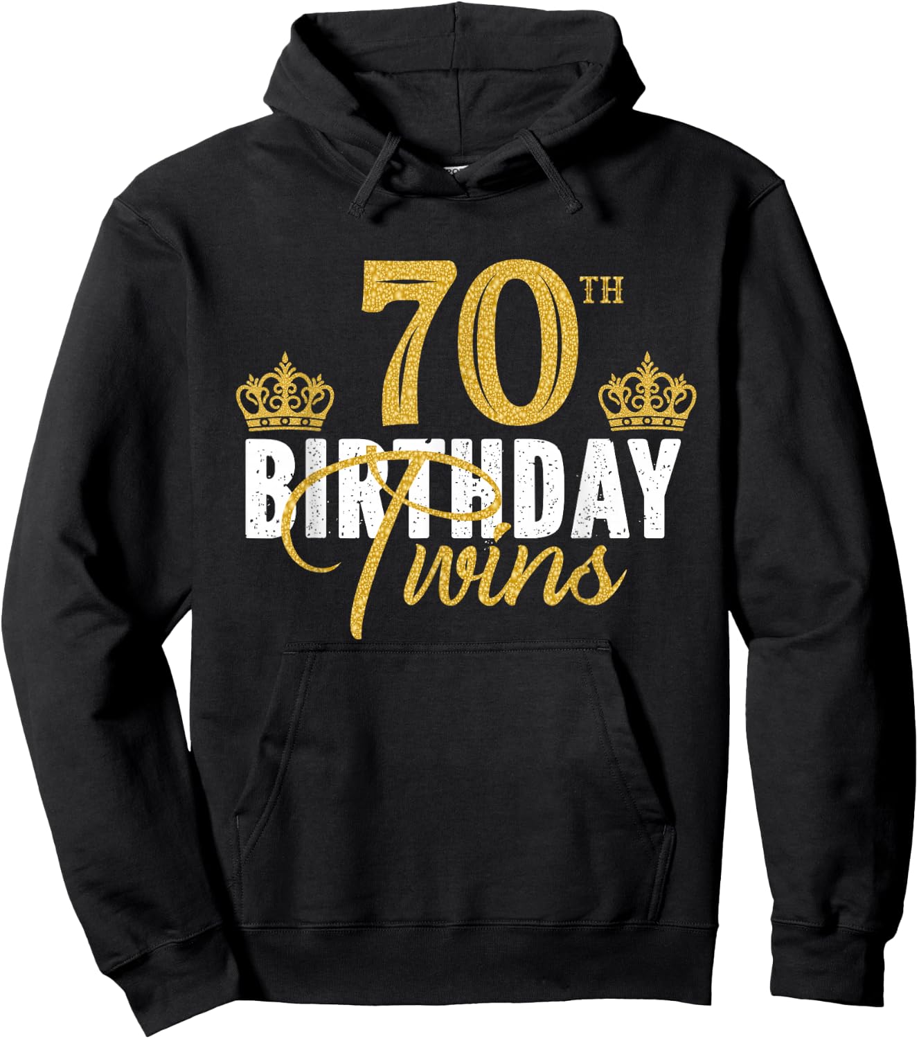 70th Birthday Twins 70 Years Old Twin Brother And Sister Hoodie - Hoodie | Black
