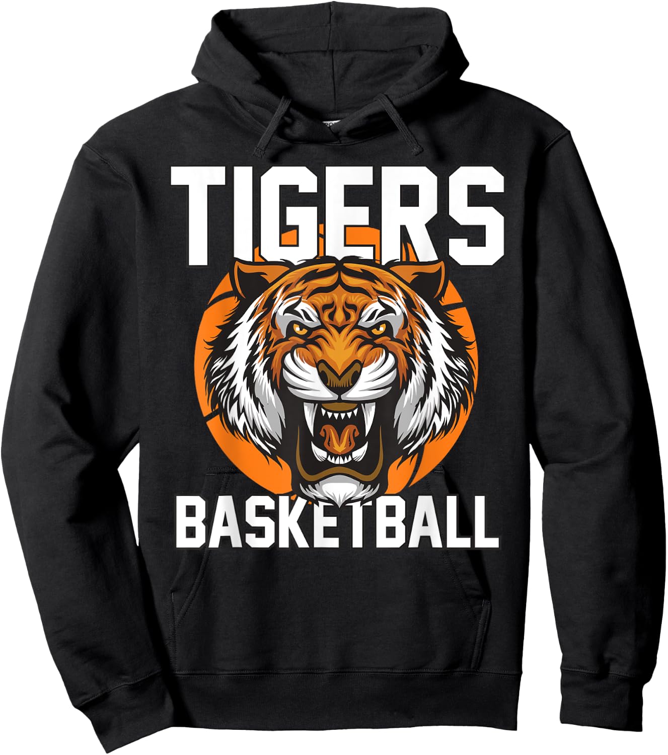 Tigers Basketball Designs Kids -Adults Basketball Fan Blue Small Classic Fit Short Sleeve Hoodie - Hoodie | Black