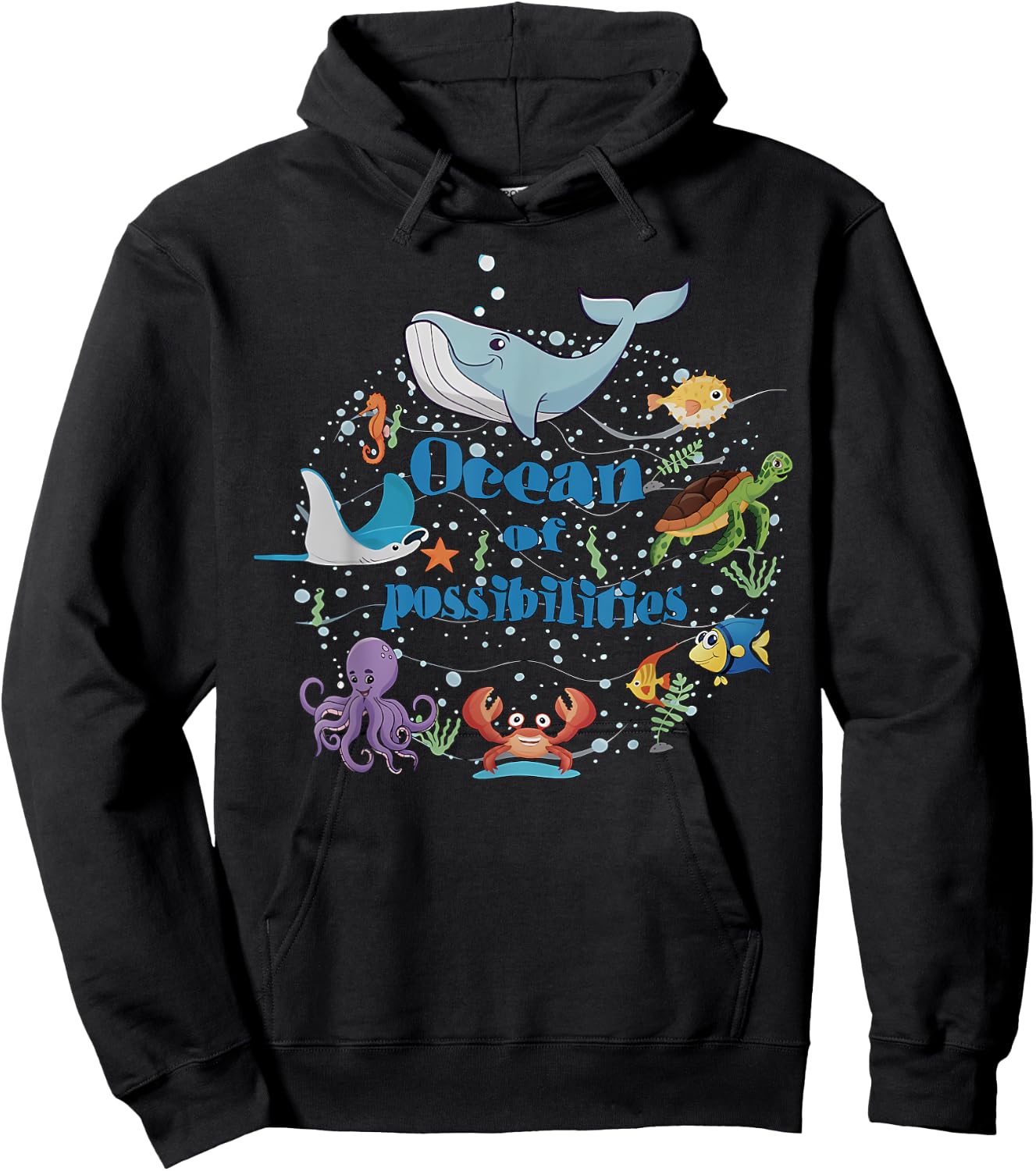 Sea Animal Summer Reading Ocean of Possibilities Librarian Hoodie - Hoodie | Black