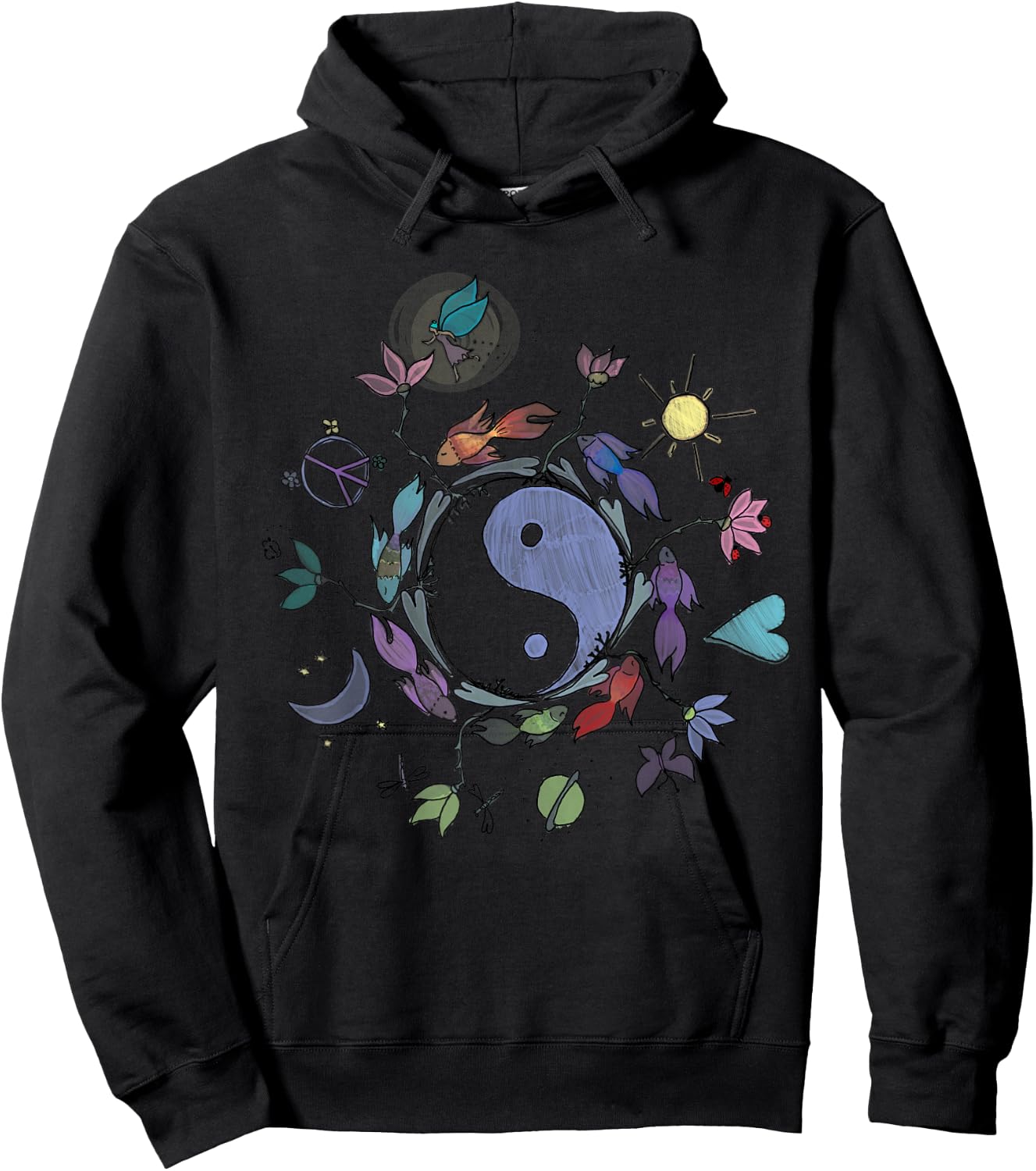 Ying Yang Shirt, Tai Chi T Shirt Design Hoodie - Hoodie | Black