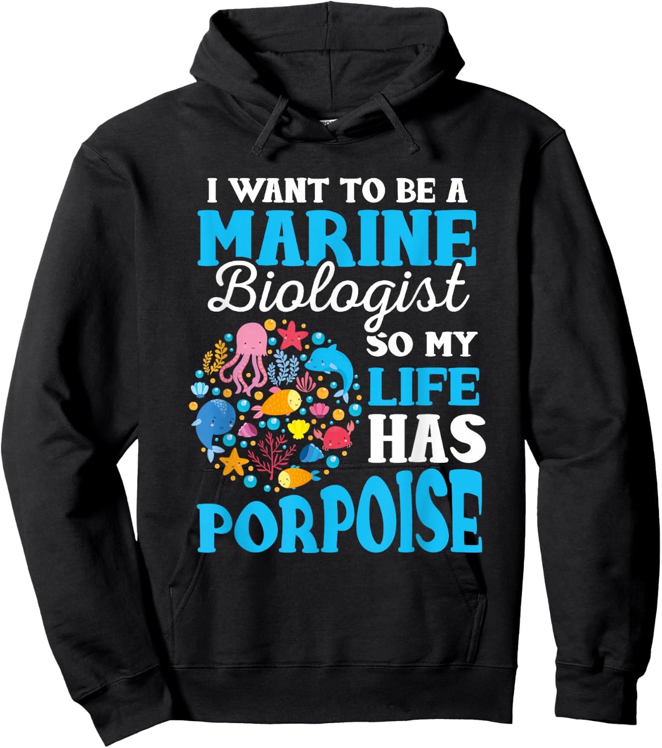 Marine Biology Shirt Future Marine Biologist Gift Saying Hoodie - Hoodie | Black
